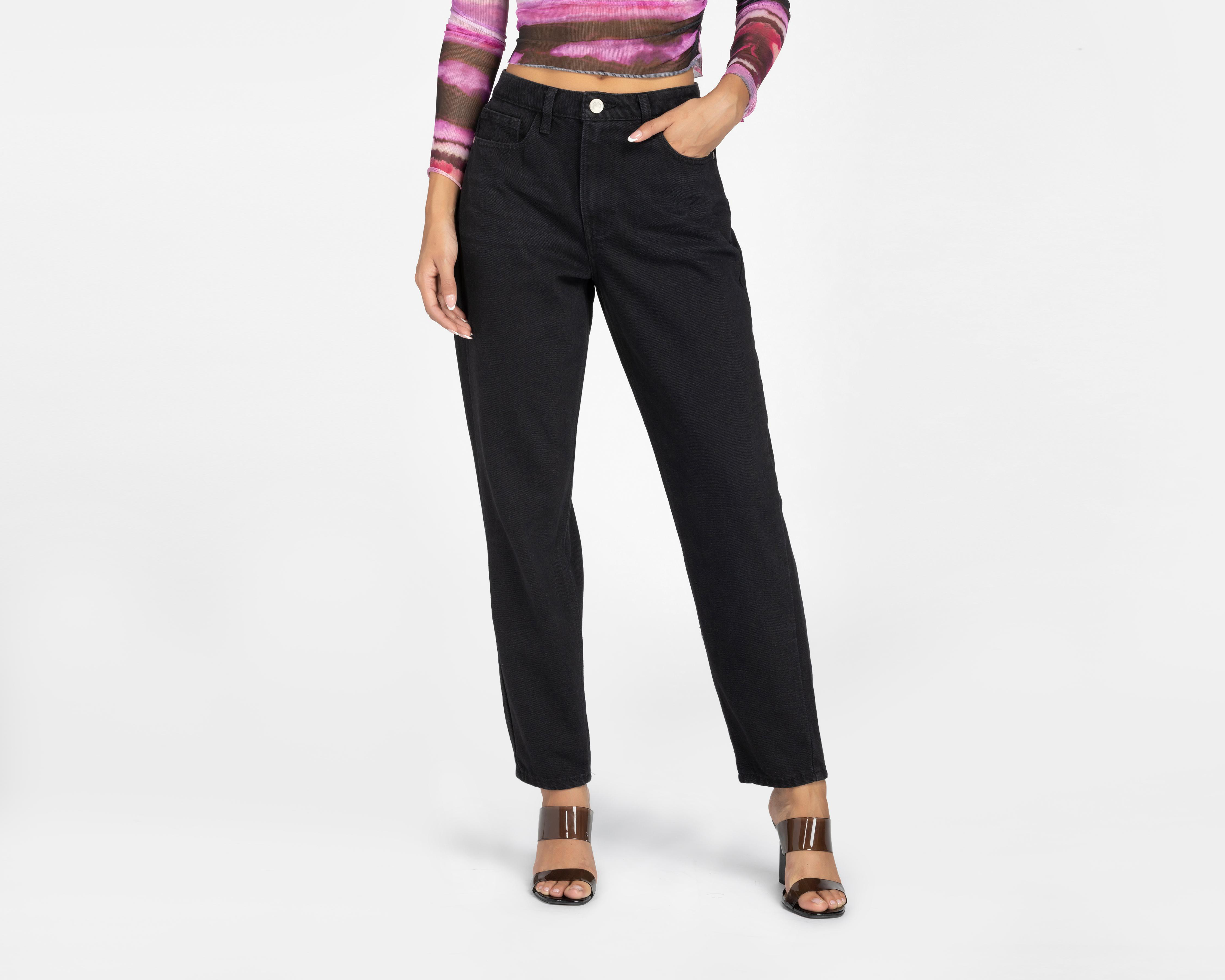 Jeans Lucky Star Mom Fit Negro
