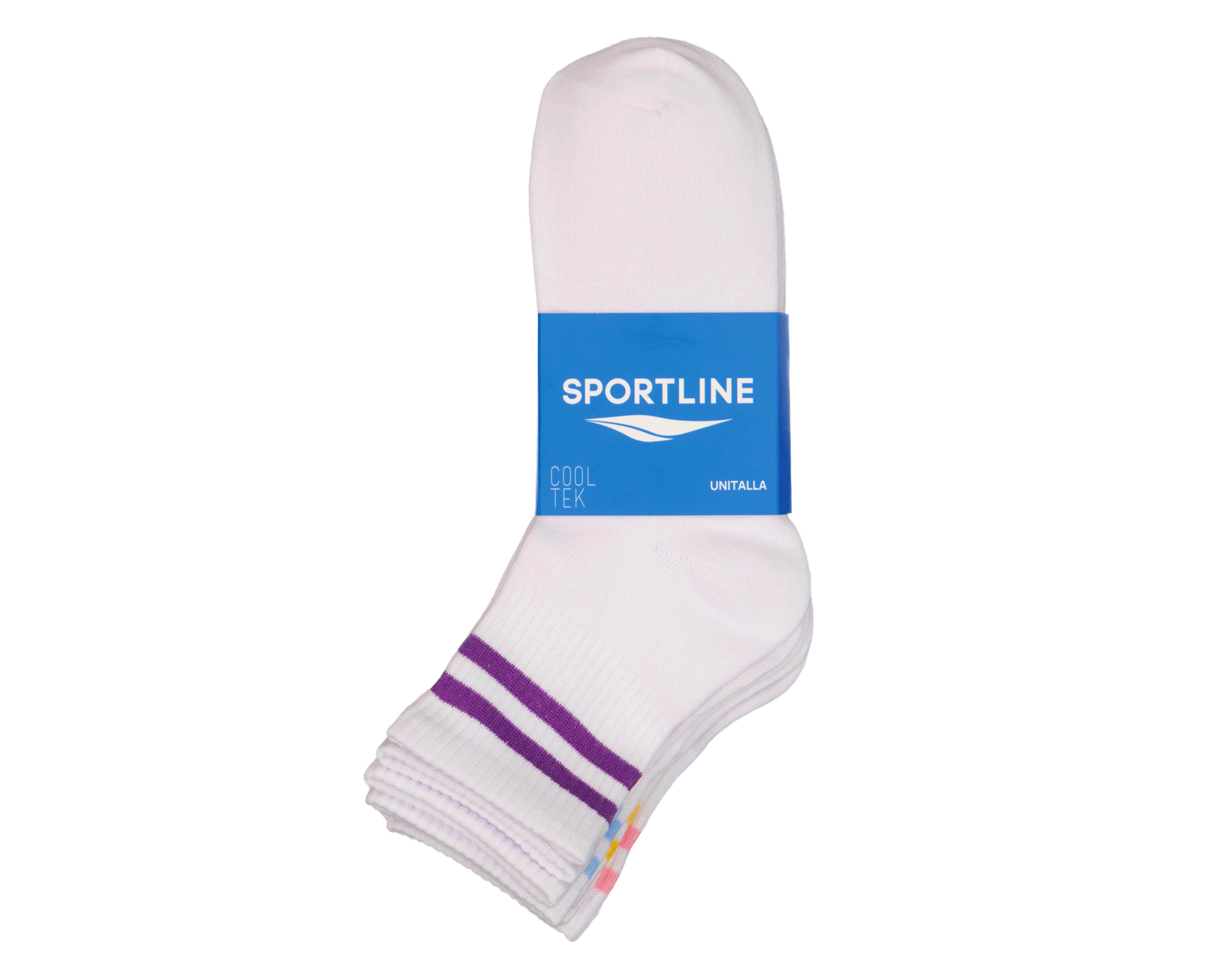Foto 3 | Calcetas Deportivas Sportline para Mujer 5 Pares