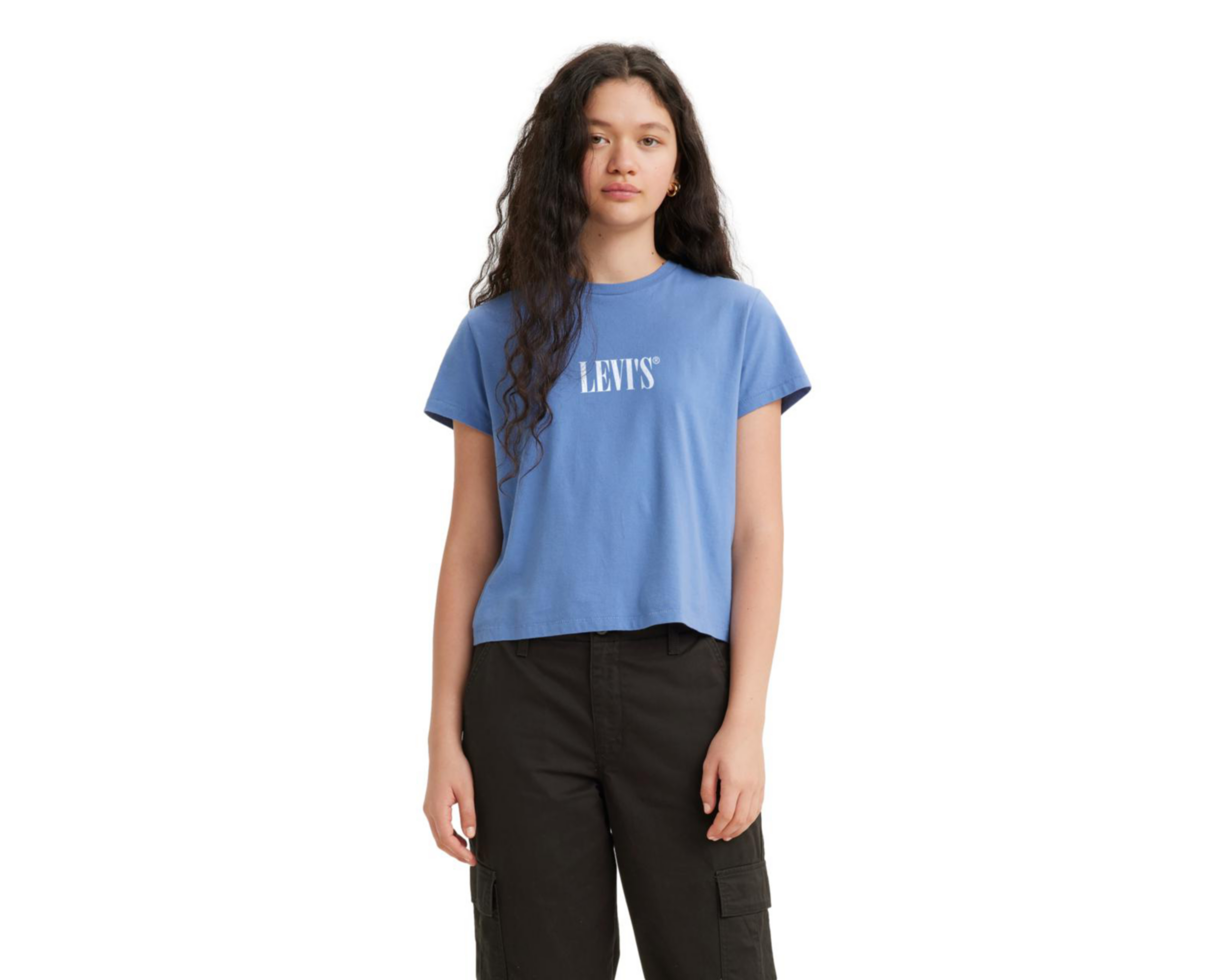 Foto 2 pulgar | Playera Levi's Azul para Mujer