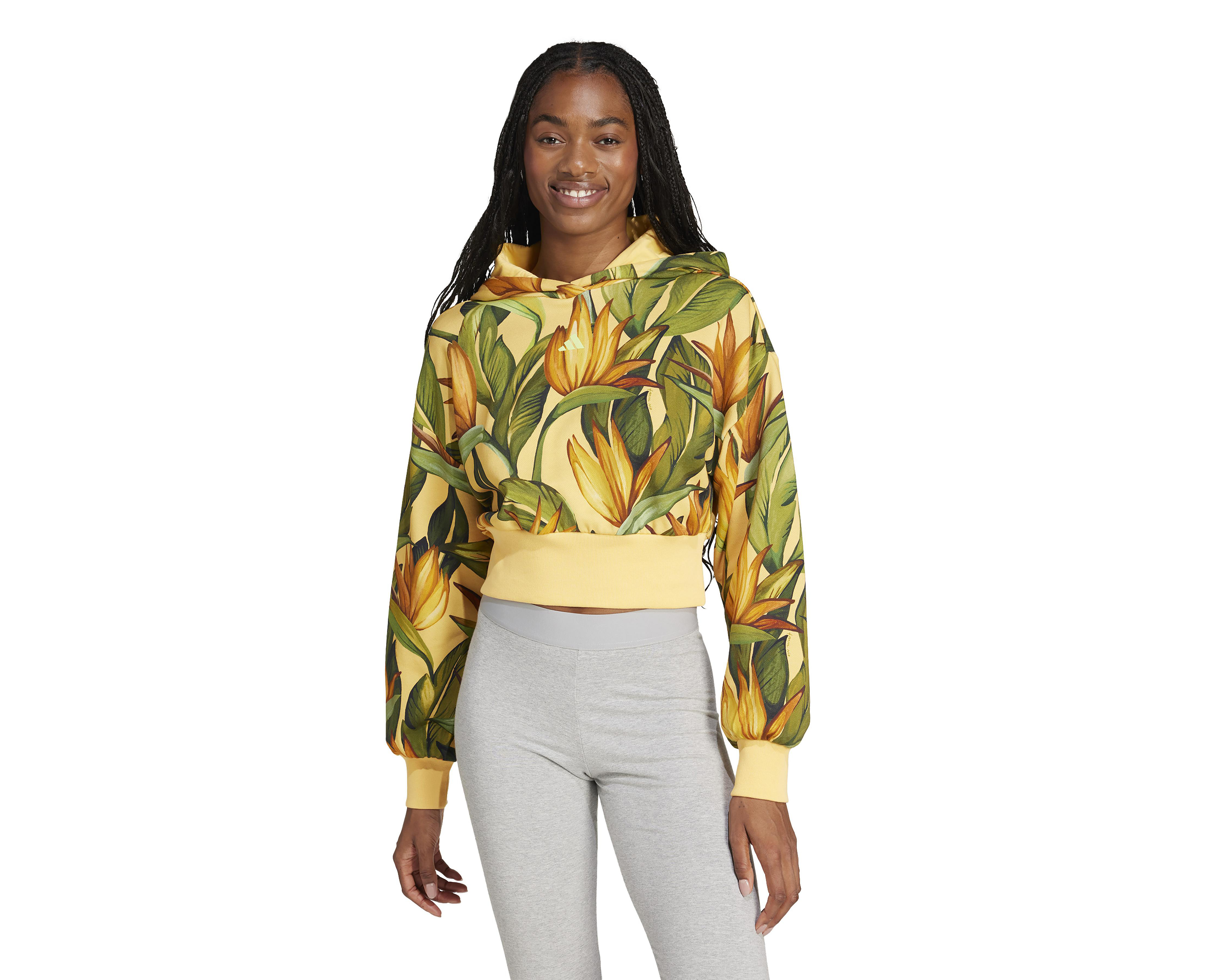 Foto 1 | Sudadera Amarilla Adidas para Mujer