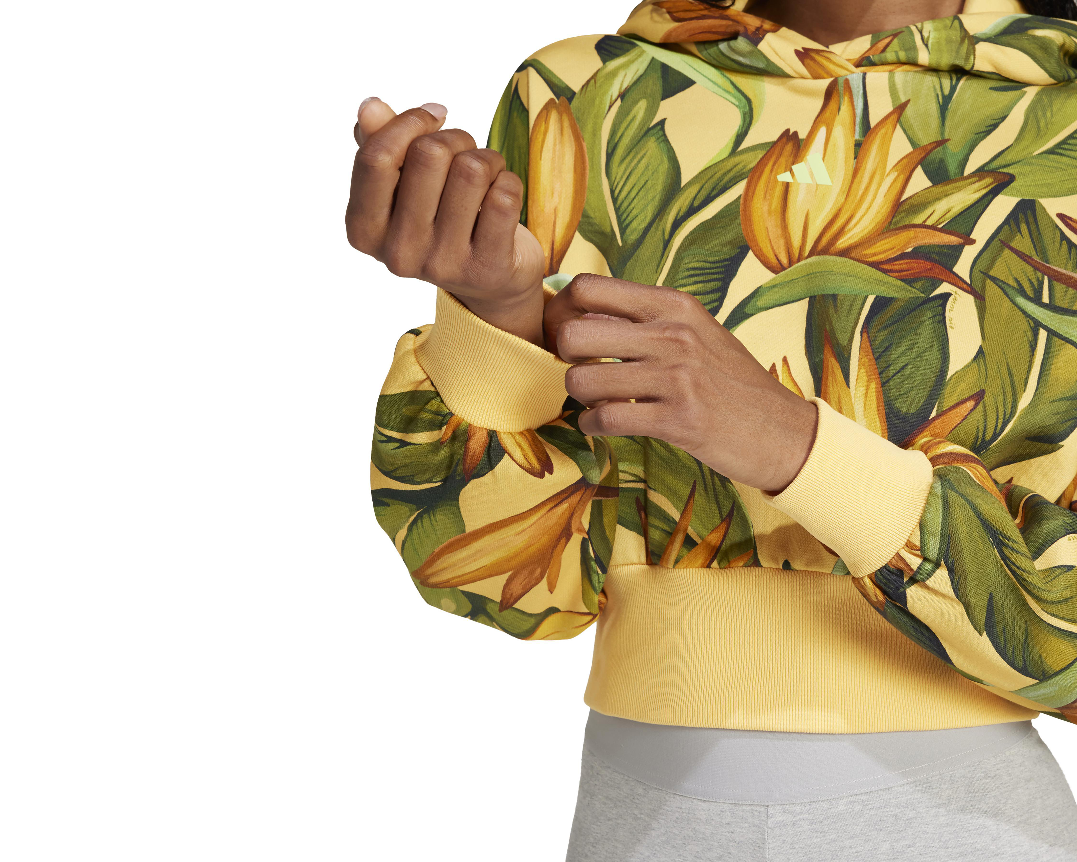 Foto 4 pulgar | Sudadera Amarilla Adidas para Mujer