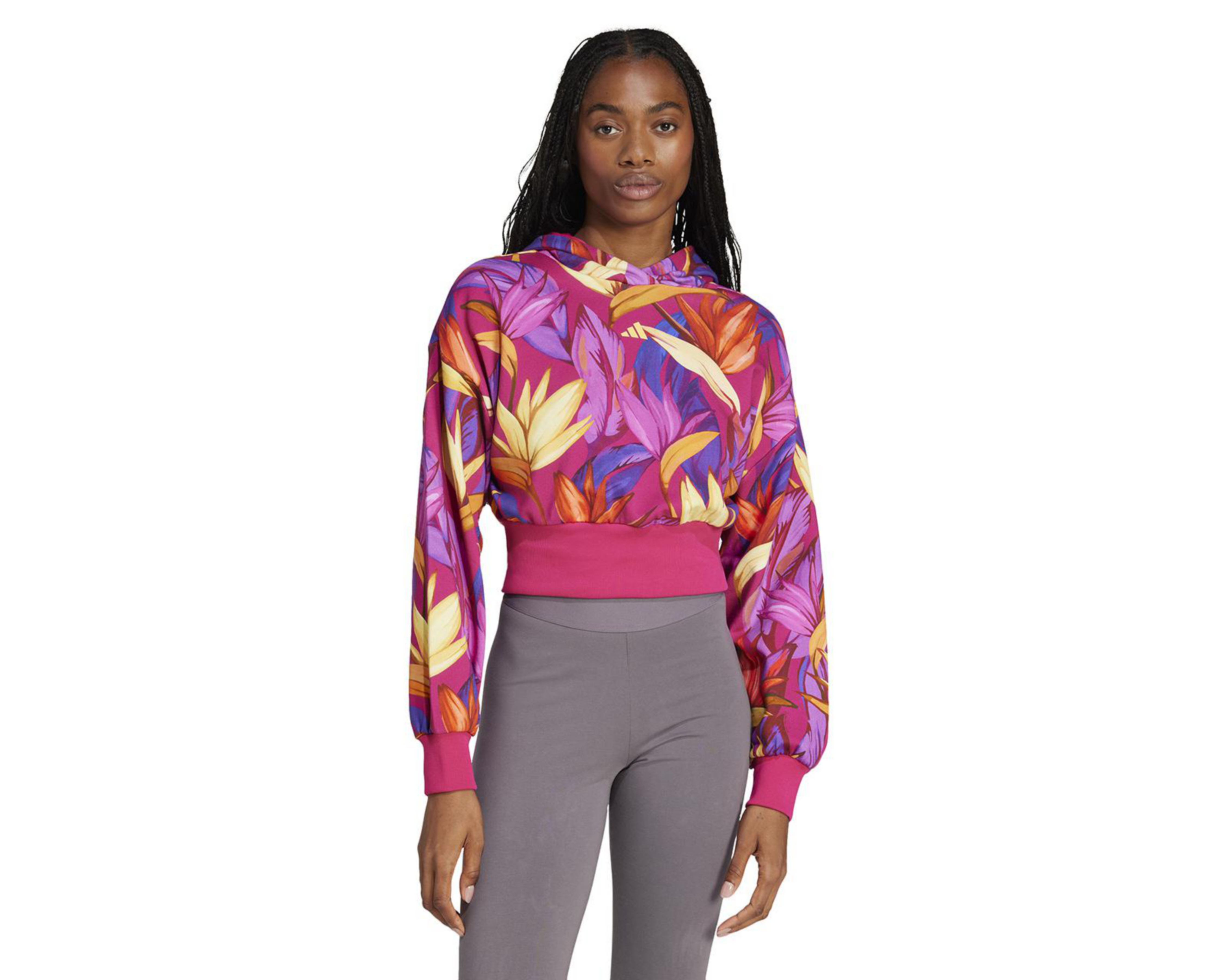 Foto 1 | Sudadera con Capucha Adidas Farm Rio para Mujer