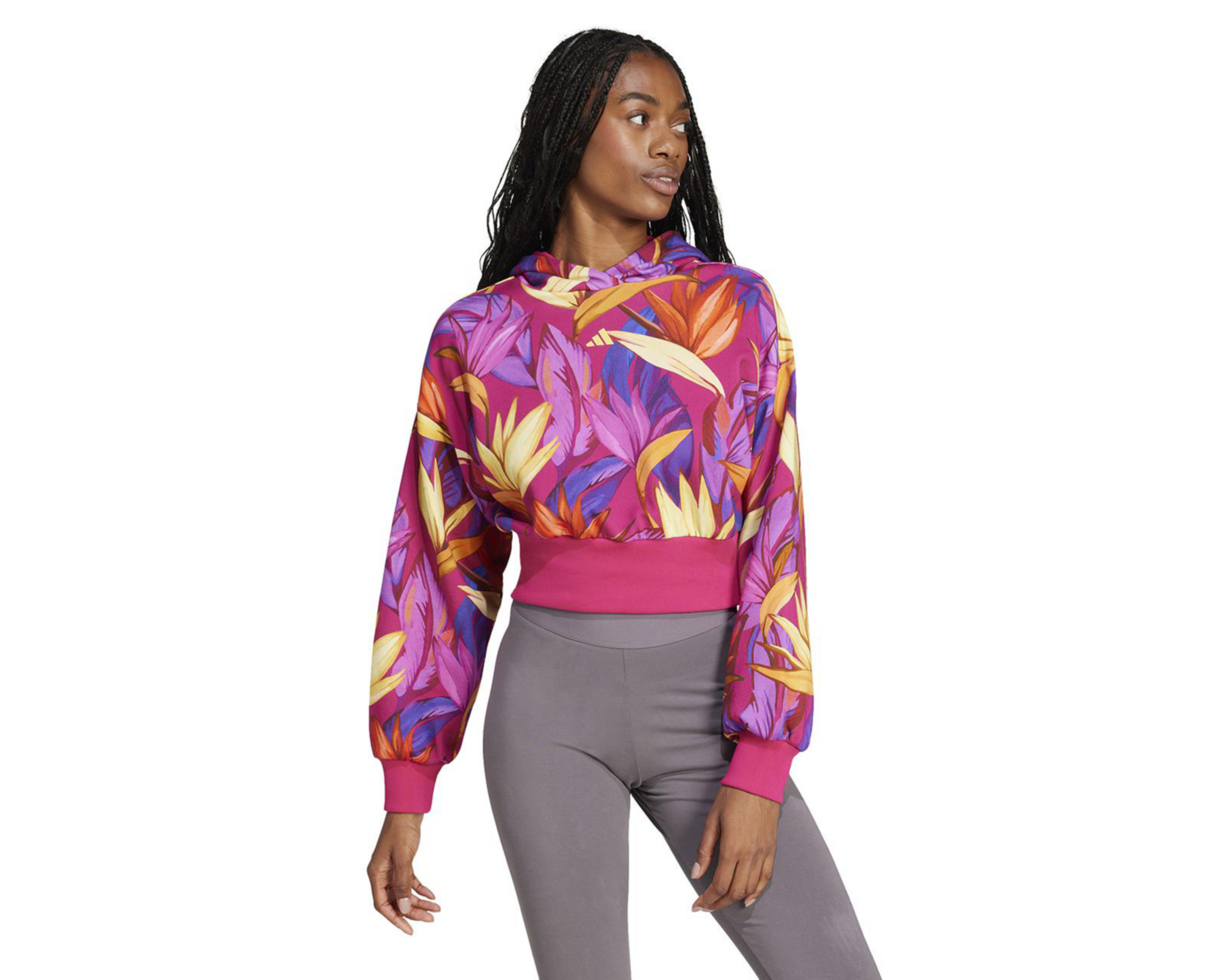 Foto 4 pulgar | Sudadera con Capucha Adidas Farm Rio para Mujer
