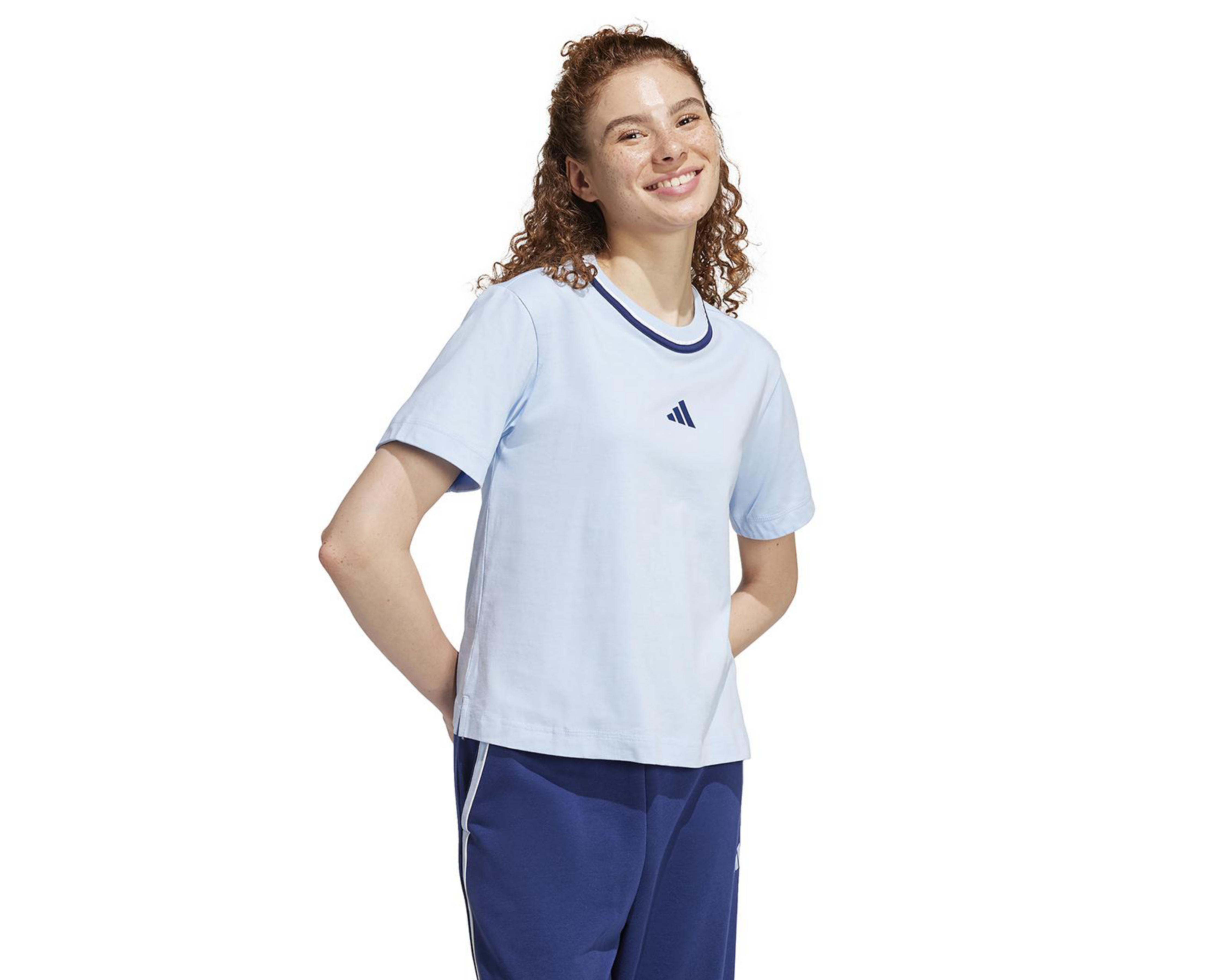 Foto 3 pulgar | Playera Deportiva Adidas Essentials Color Pop Cotton para Mujer