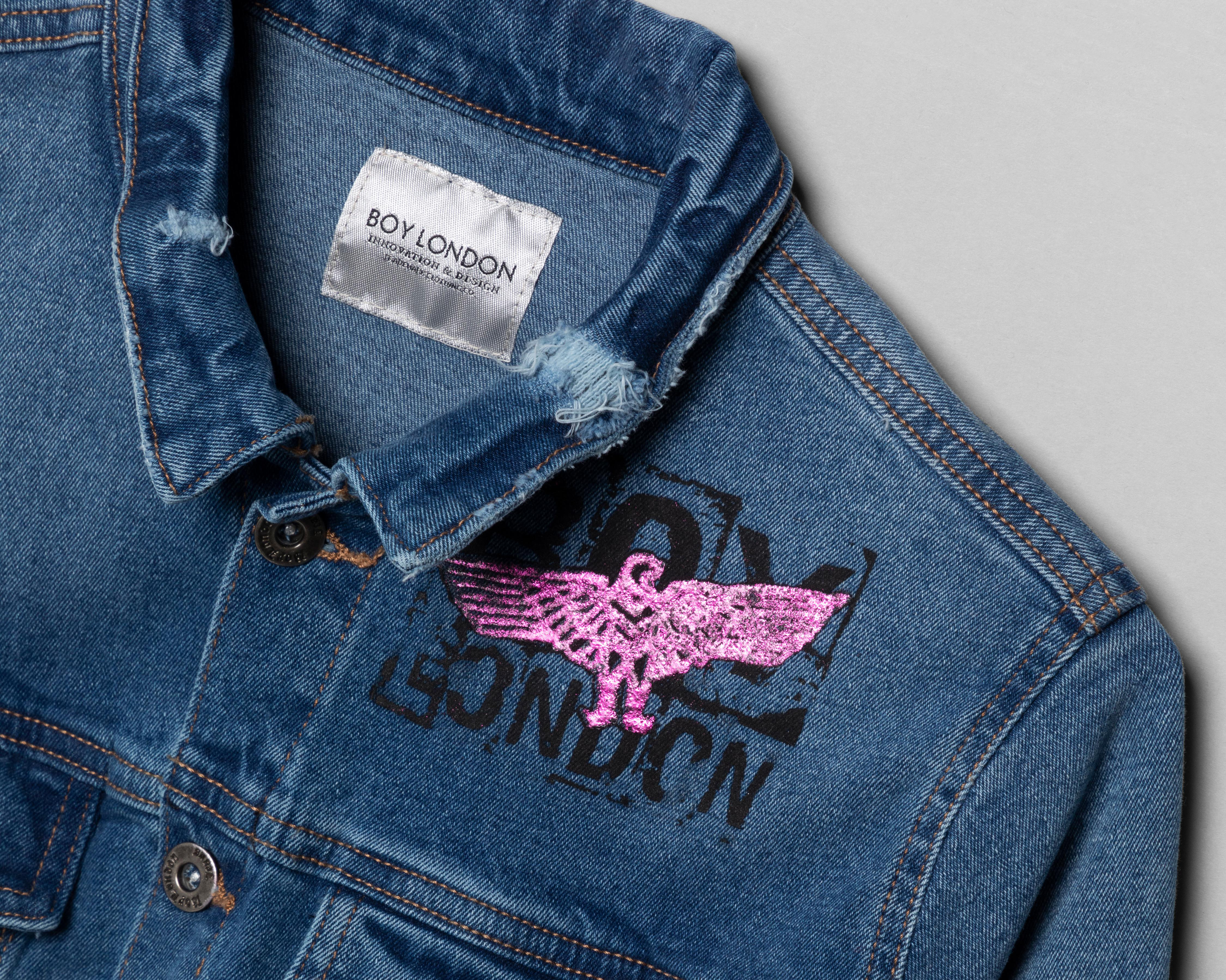 Foto 3 | Chamarra Boy London de Mezclilla con Botones