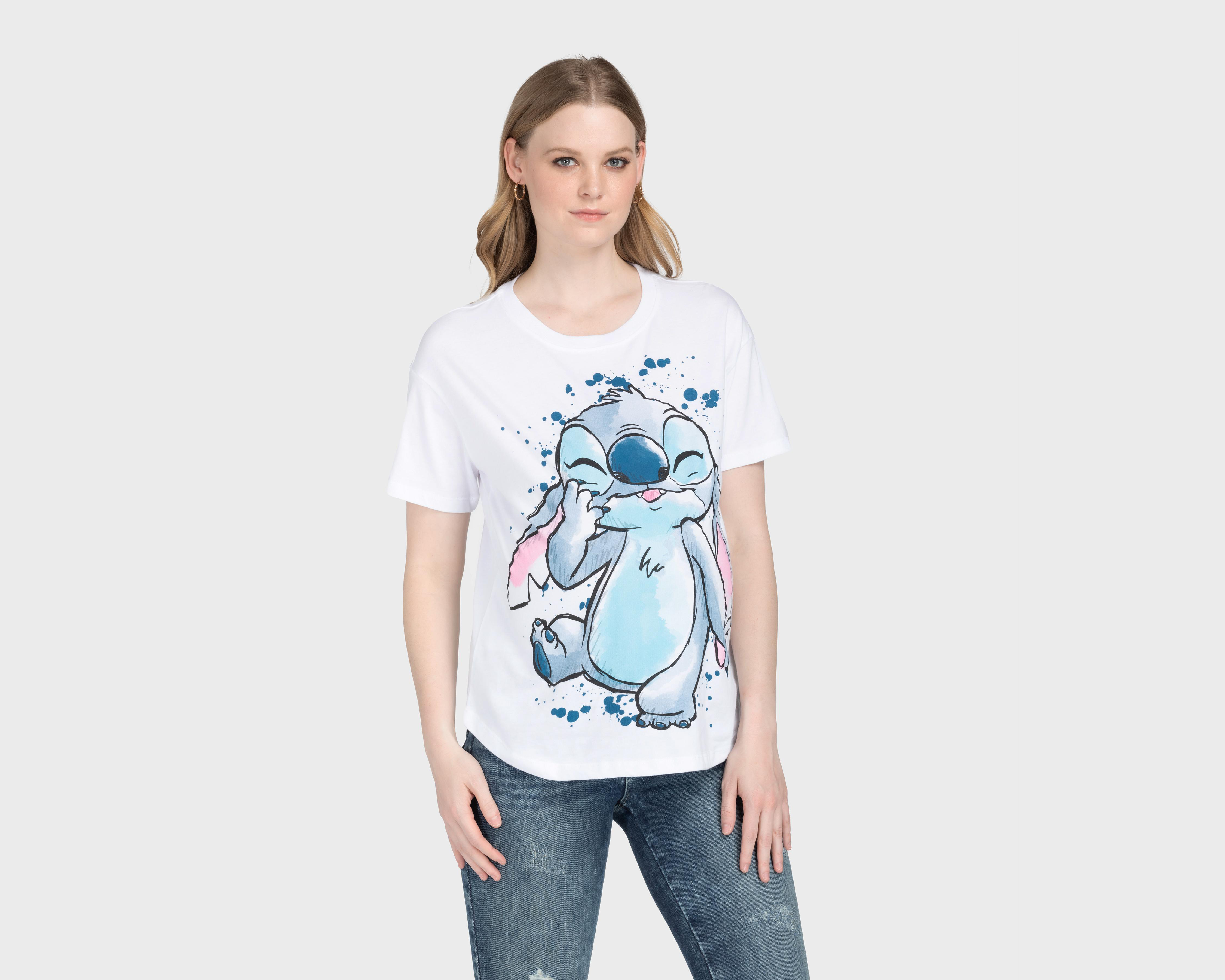 Foto 2 pulgar | Playera de Maternidad Disney Lilo & Stitch Manga Corta