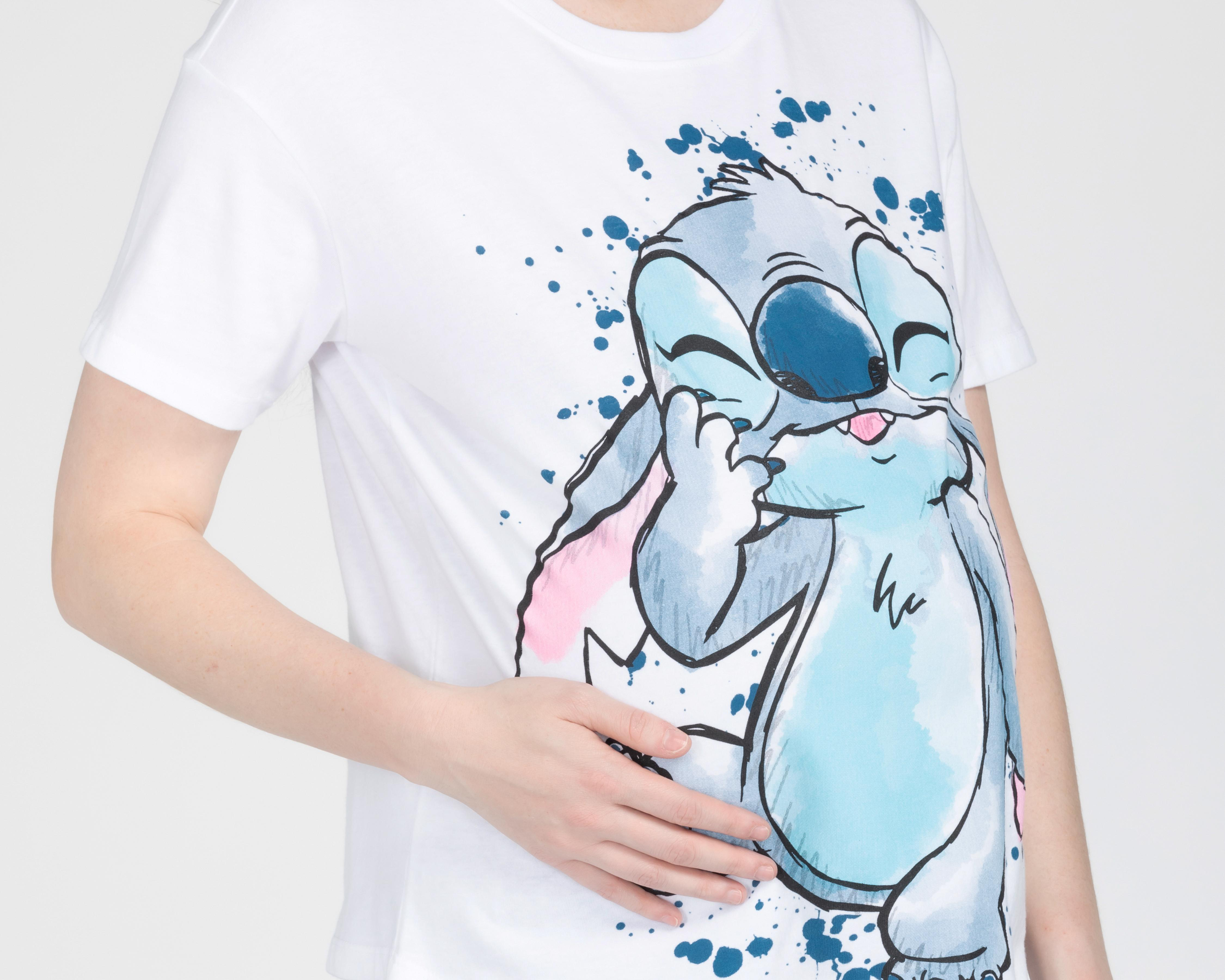 Foto 4 pulgar | Playera de Maternidad Disney Lilo & Stitch Manga Corta