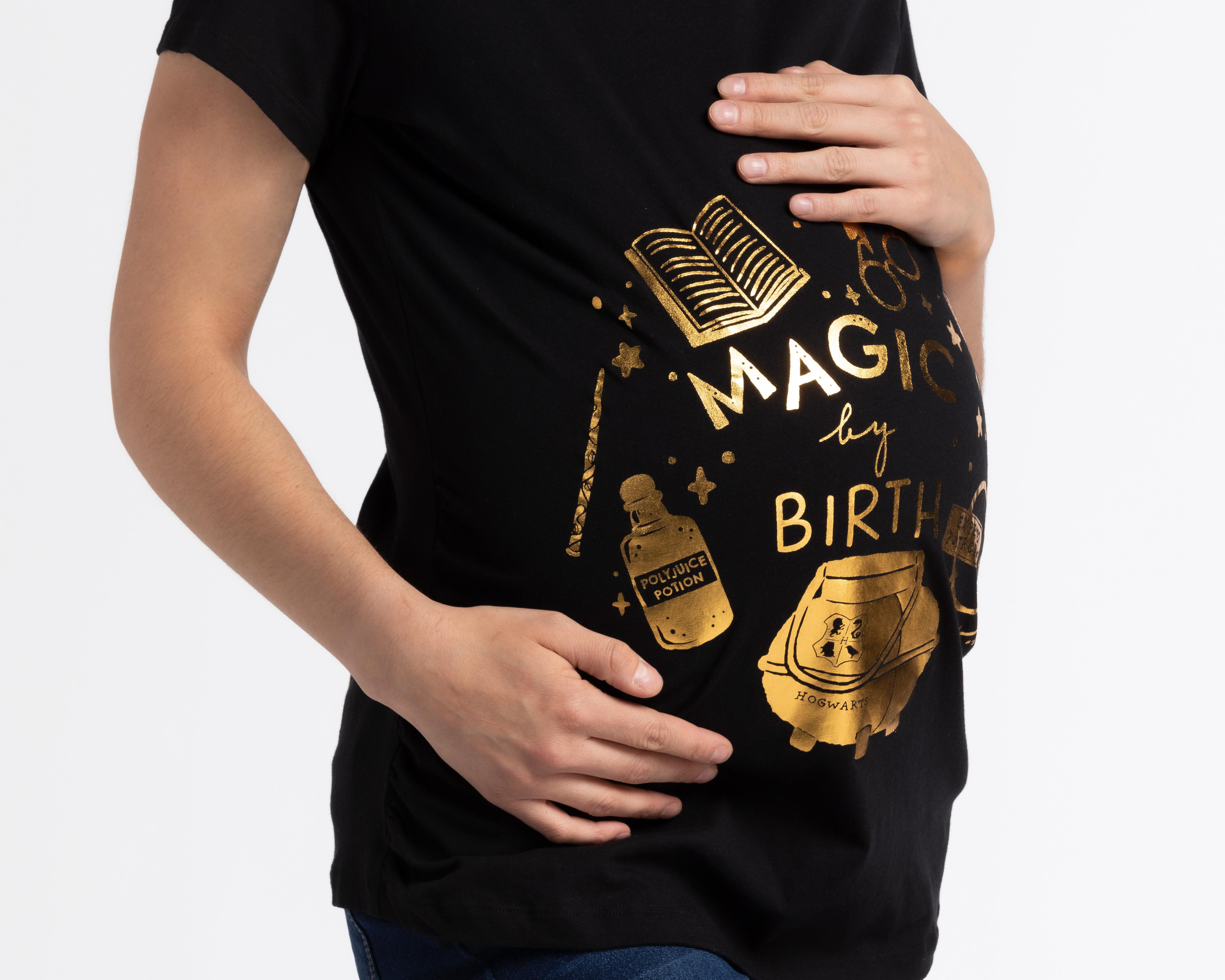 Foto 5 pulgar | Playera de Maternidad Harry Potter Manga Corta