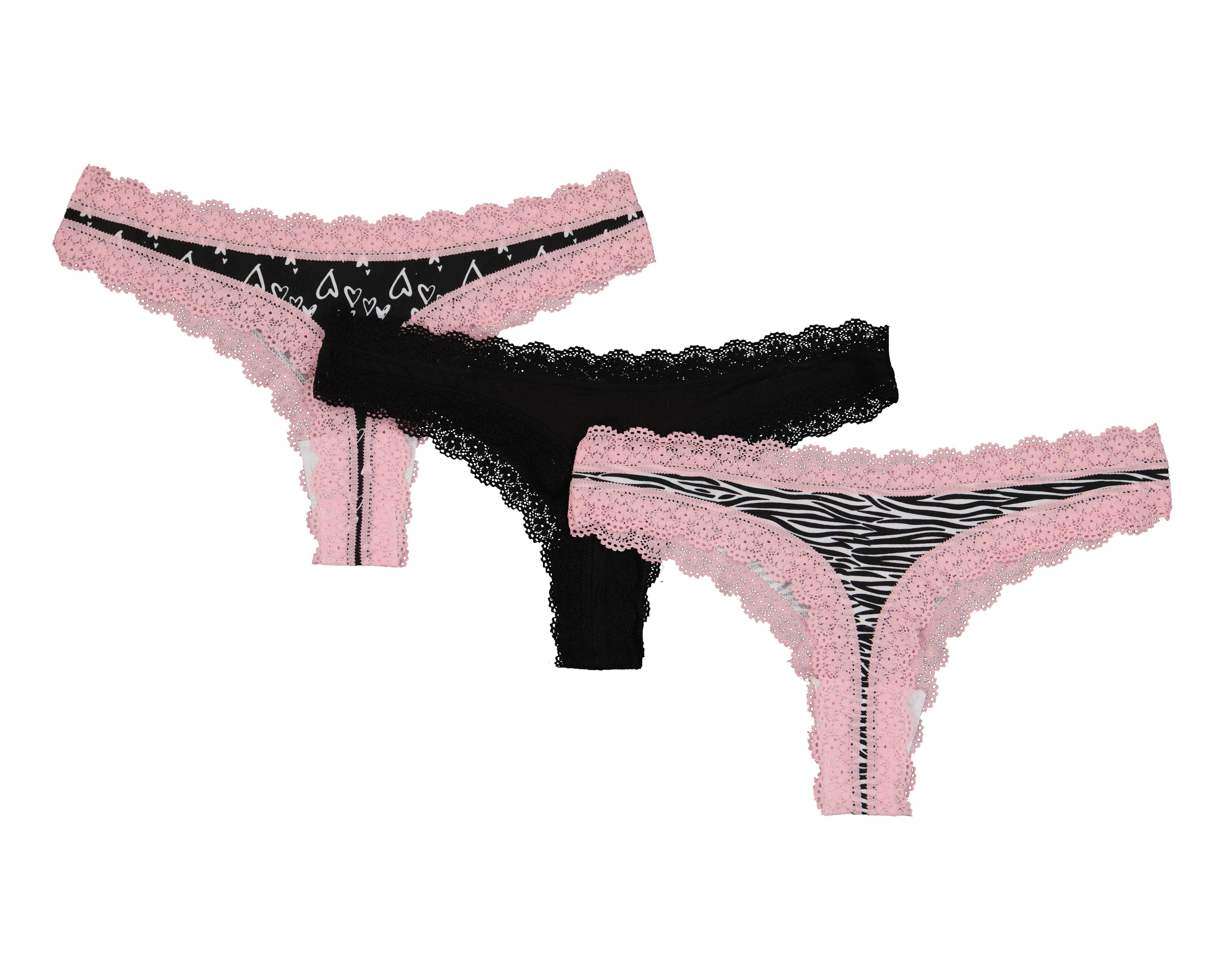Foto 3 pulgar | Tanga con Encaje Lovest para Mujer 3 Piezas