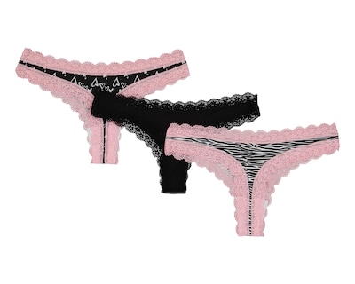 Foto 2 | Tanga con Encaje Lovest para Mujer 3 Piezas