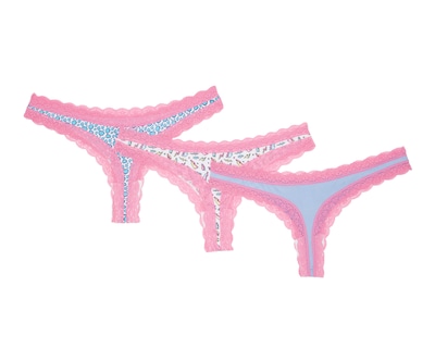 Foto 2 | Tanga con Encaje Lovest para Mujer 3 Piezas