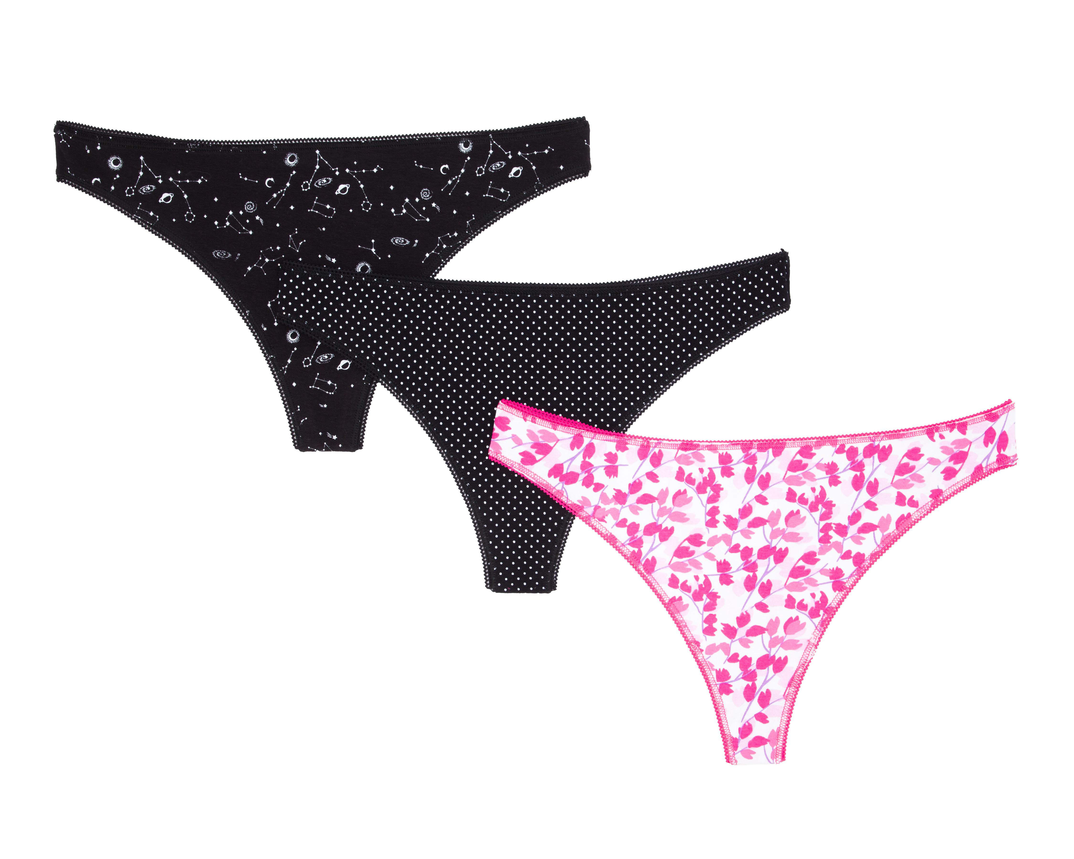 Tanga Estampada Lovest para Mujer 3 Piezas