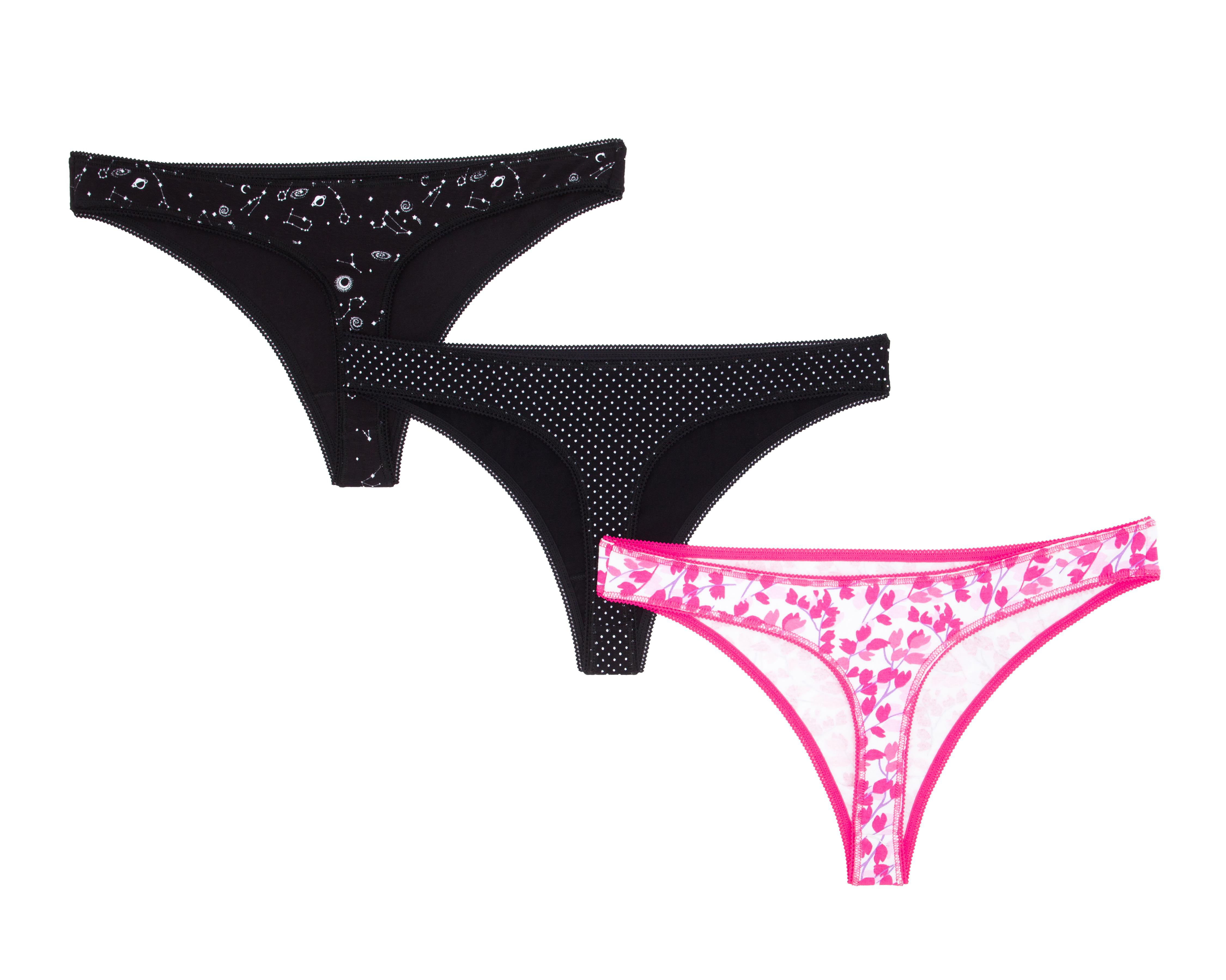 Foto 3 pulgar | Tanga Estampada Lovest para Mujer 3 Piezas
