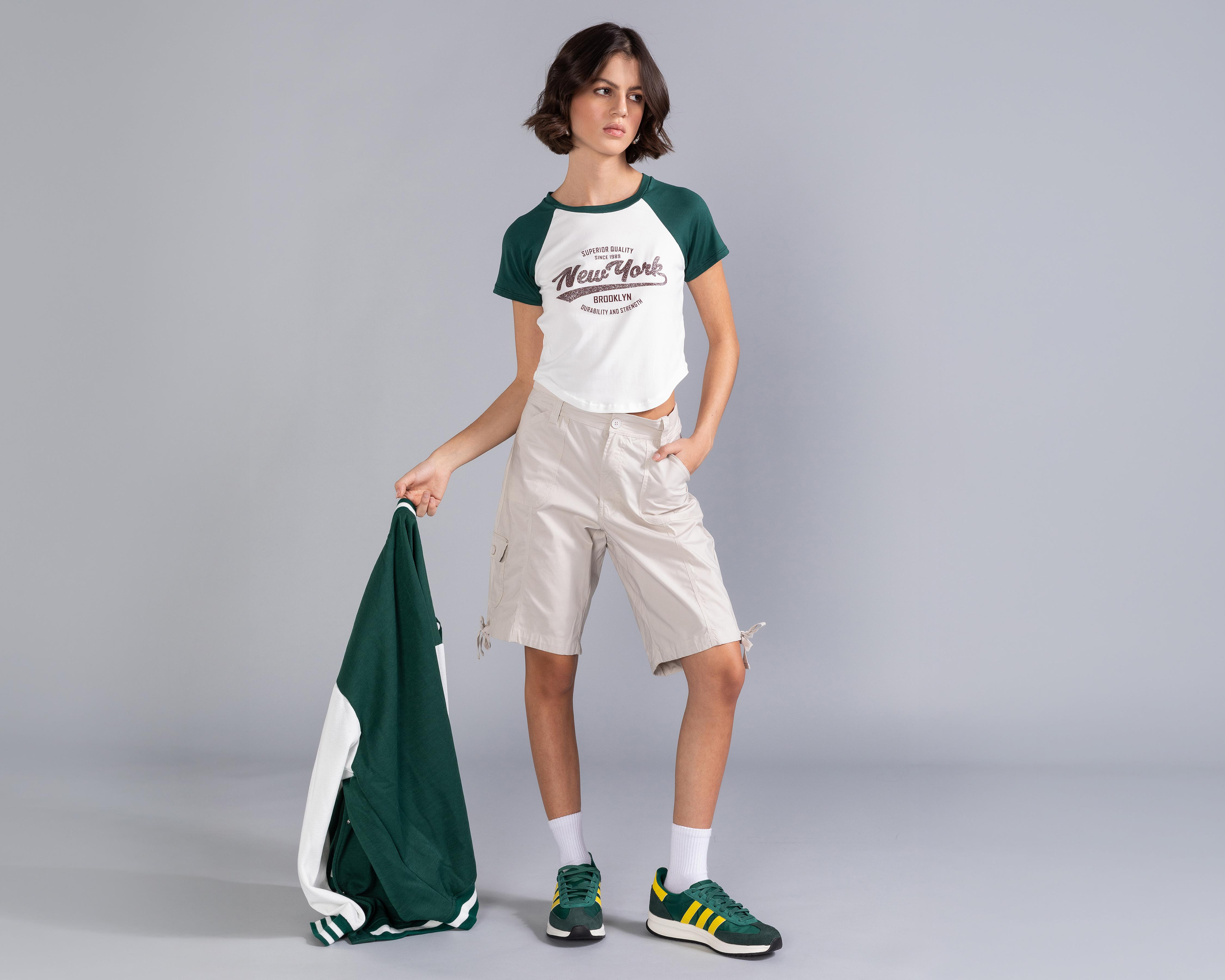 Foto 1 | Playera Strona Manga Corta para Mujer