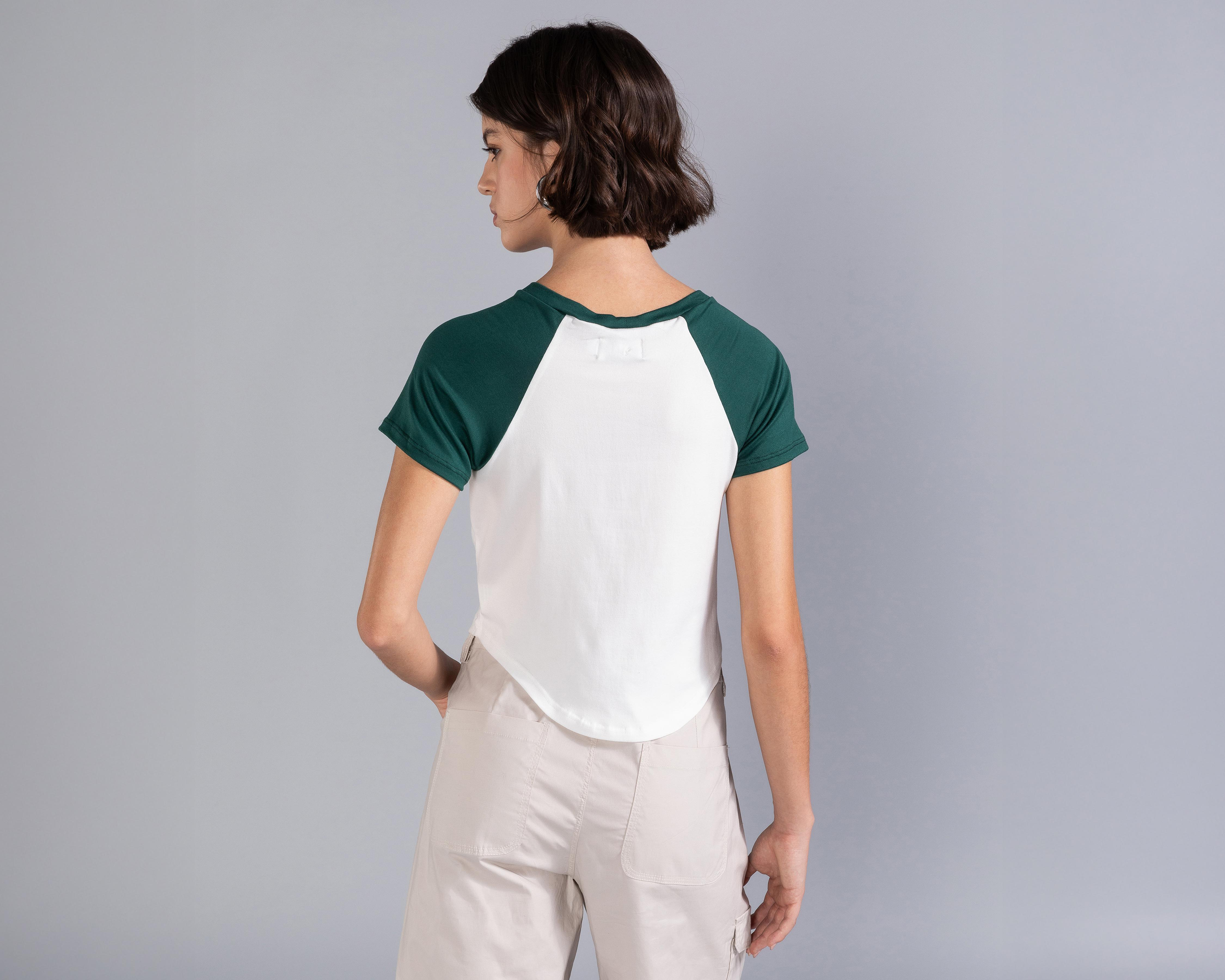 Foto 4 pulgar | Playera Strona Manga Corta para Mujer