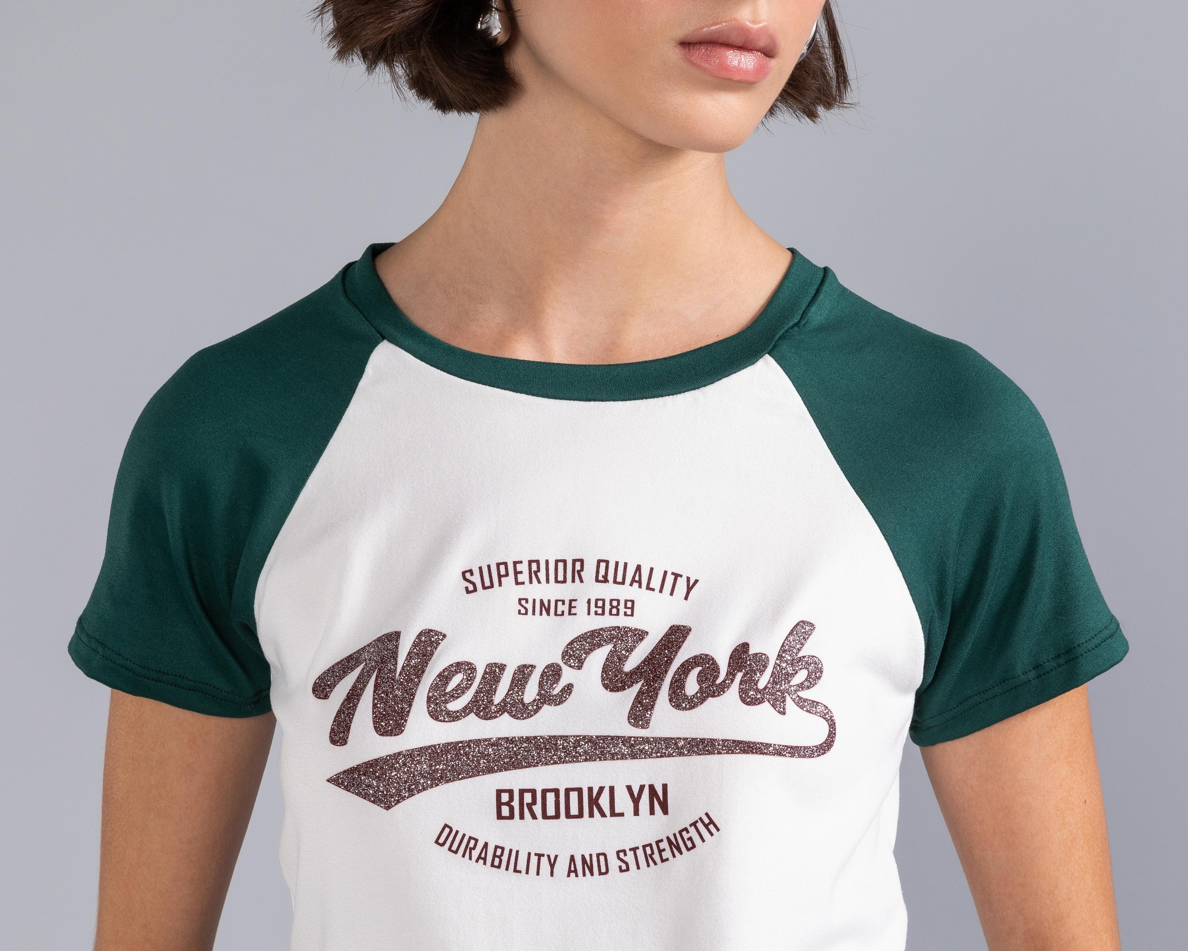 Foto 5 pulgar | Playera Strona Manga Corta para Mujer