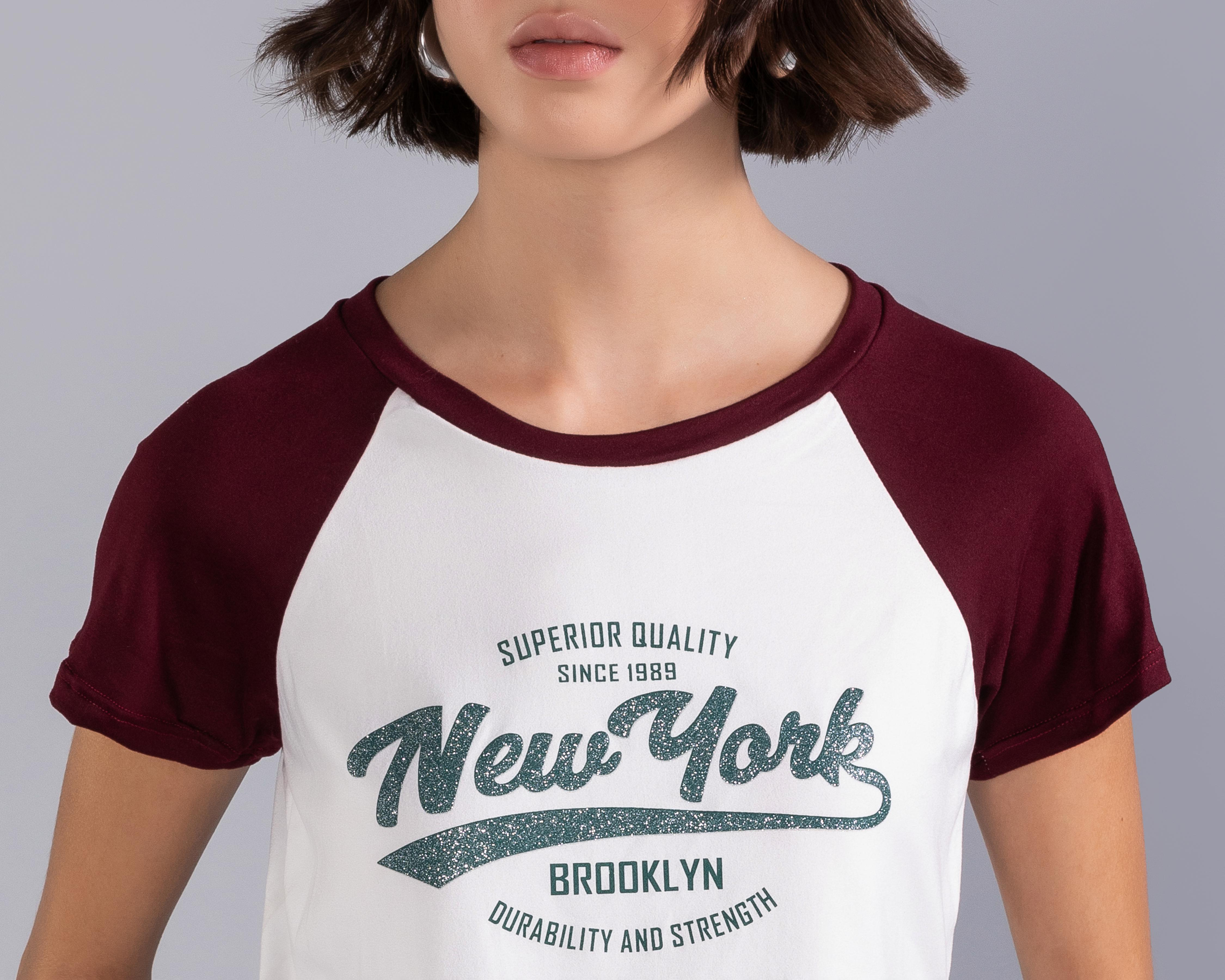 Foto 5 pulgar | Playera Strona Manga Corta para Mujer