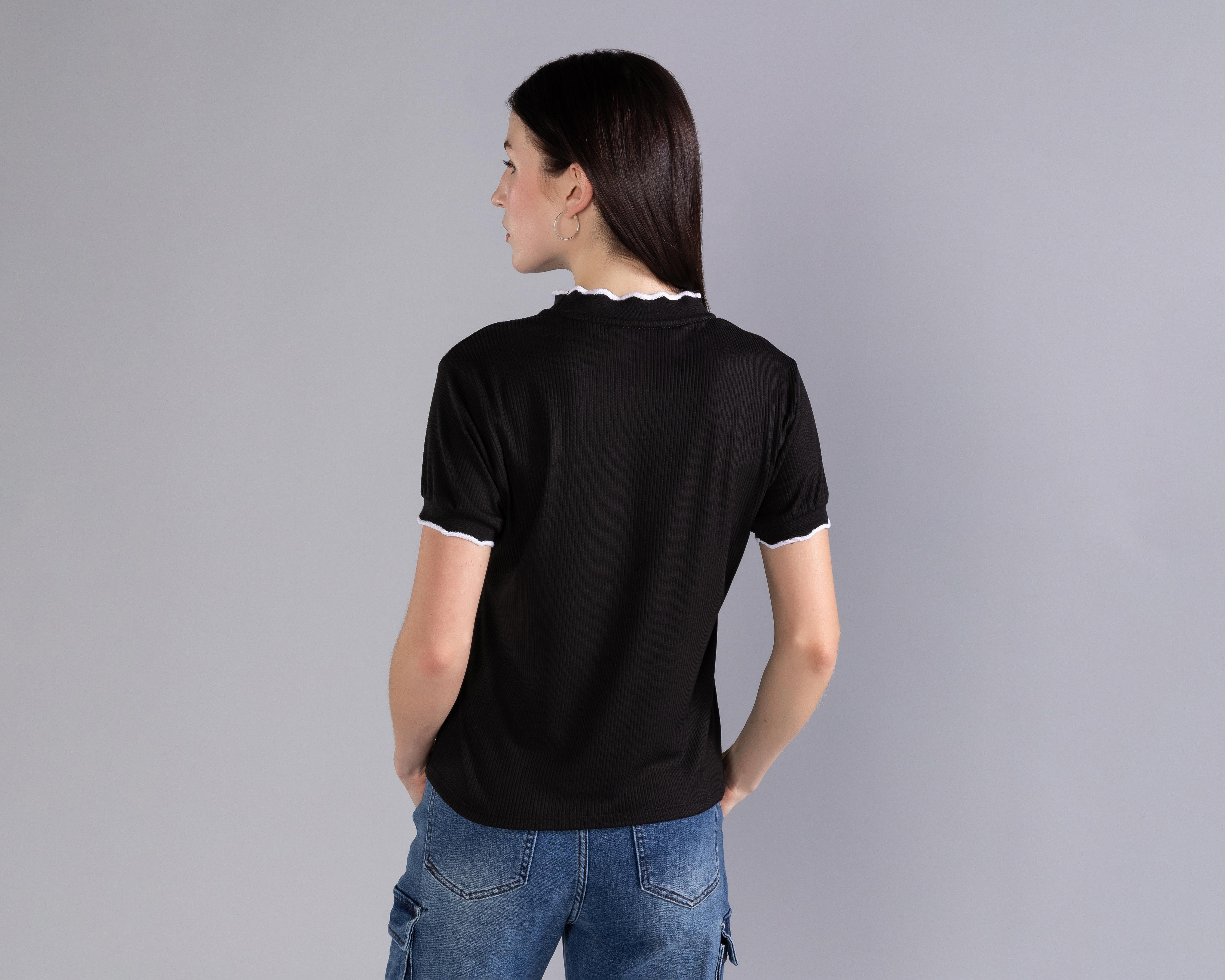 Foto 4 pulgar | Playera Strona Manga Corta para Mujer