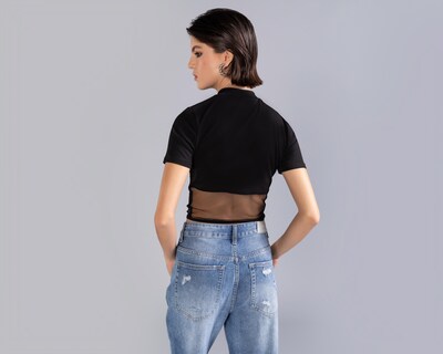 Foto 2 | Playera Strona con Panel de Mesh para Mujer
