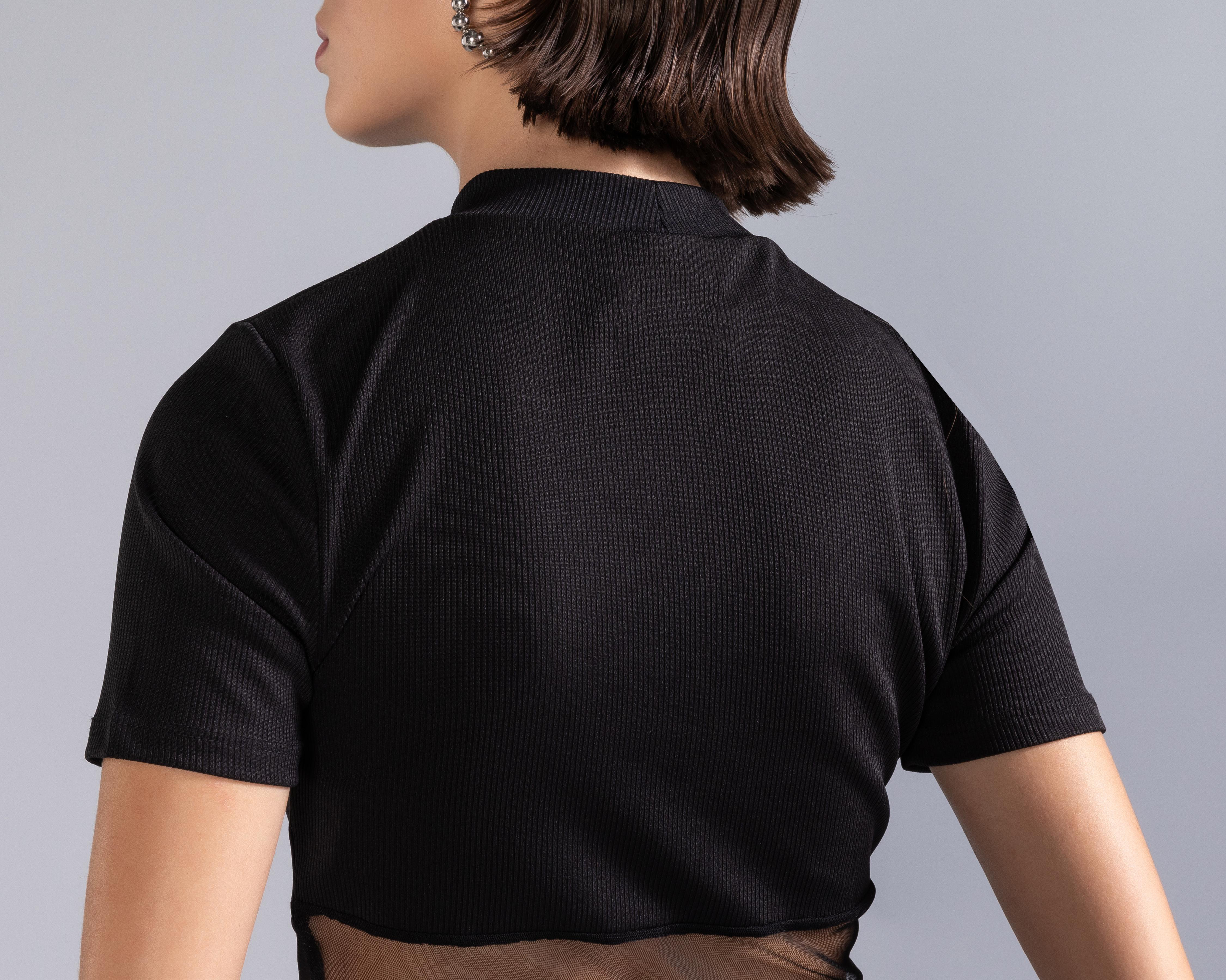 Foto 5 pulgar | Playera Strona con Panel de Mesh para Mujer