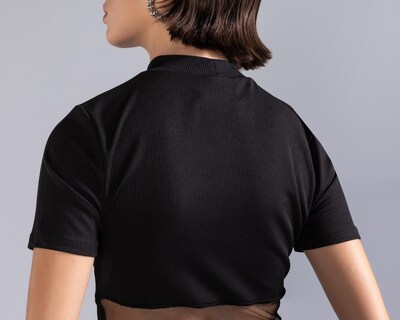 Foto 4 | Playera Strona con Panel de Mesh para Mujer