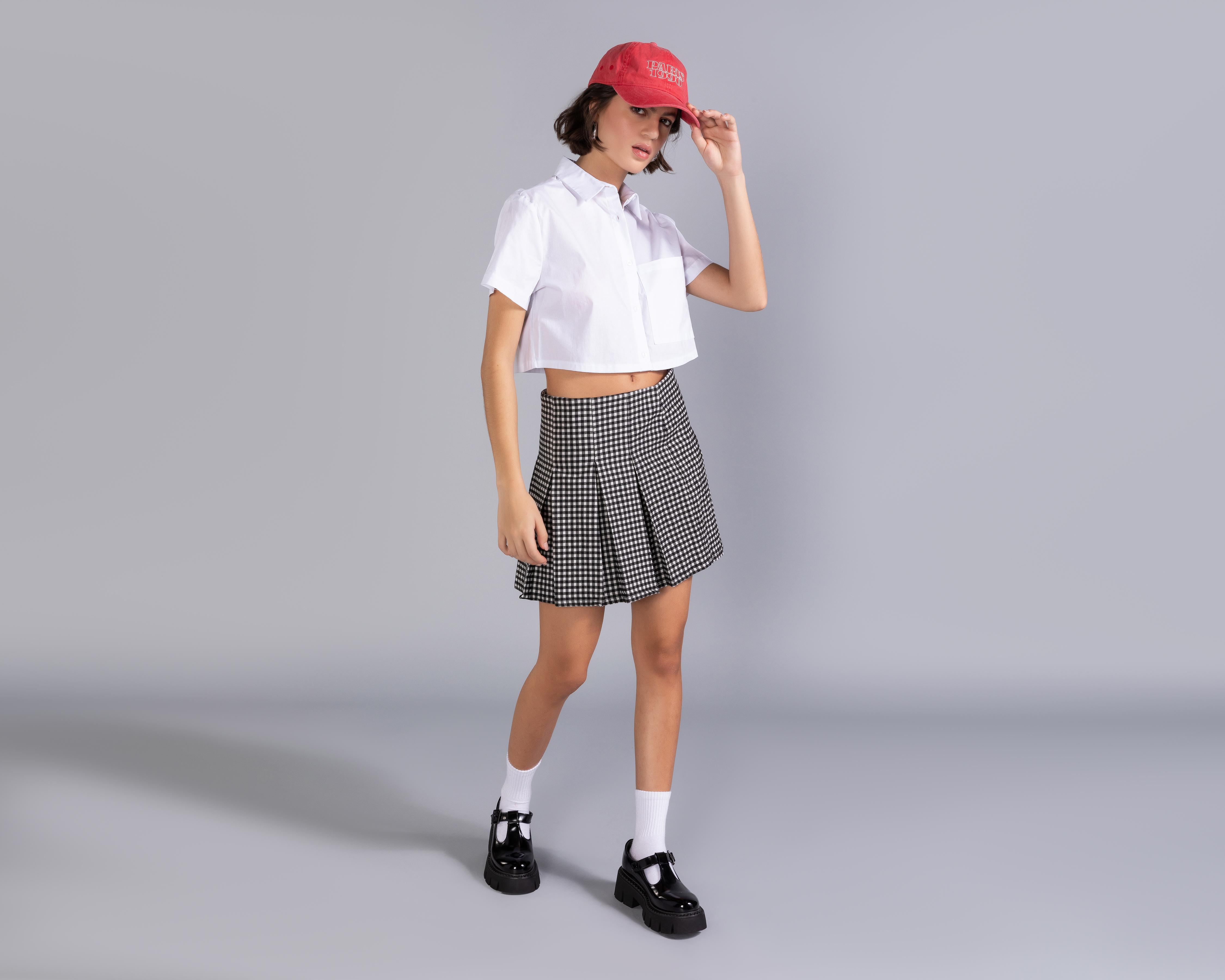 Foto 2 pulgar | Blusa Strona con Cuello Americano para Mujer