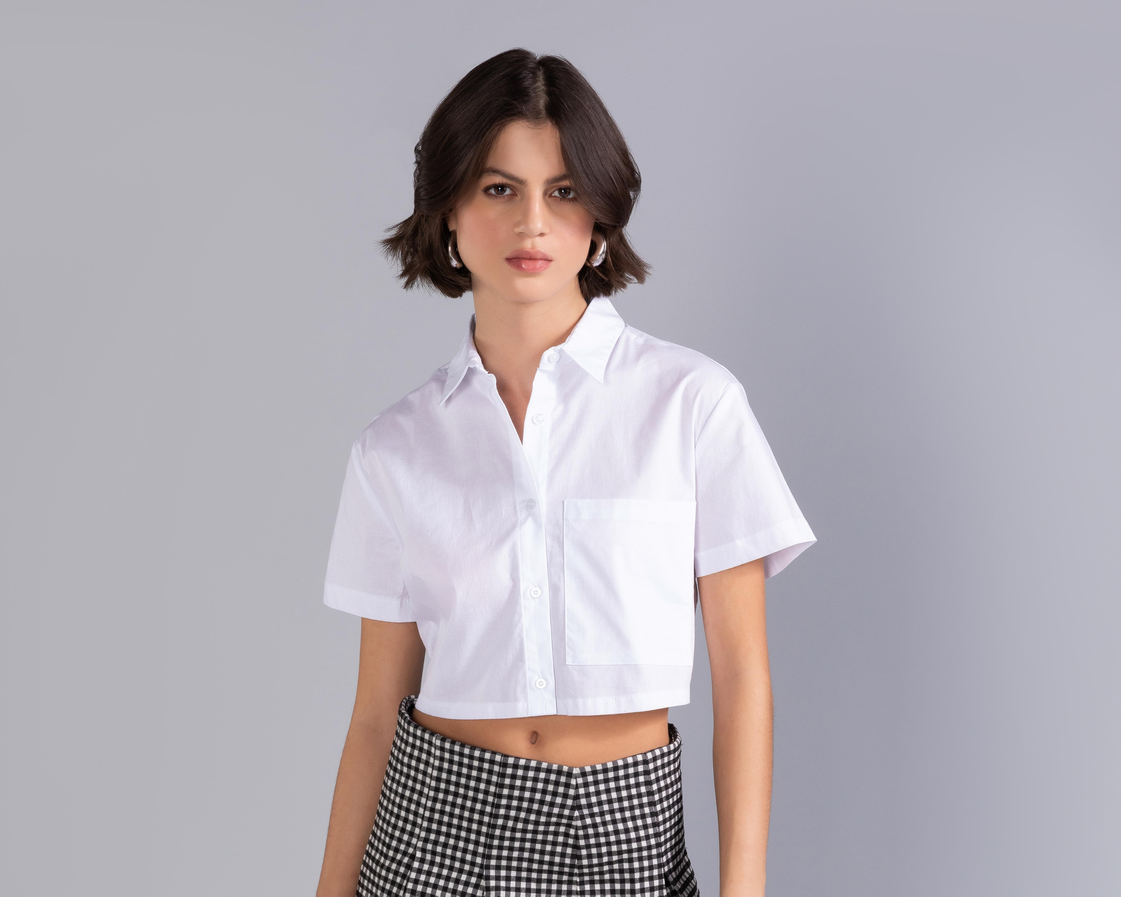Foto 3 pulgar | Blusa Strona con Cuello Americano para Mujer