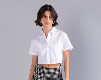 Foto 2 | Blusa Strona con Cuello Americano para Mujer