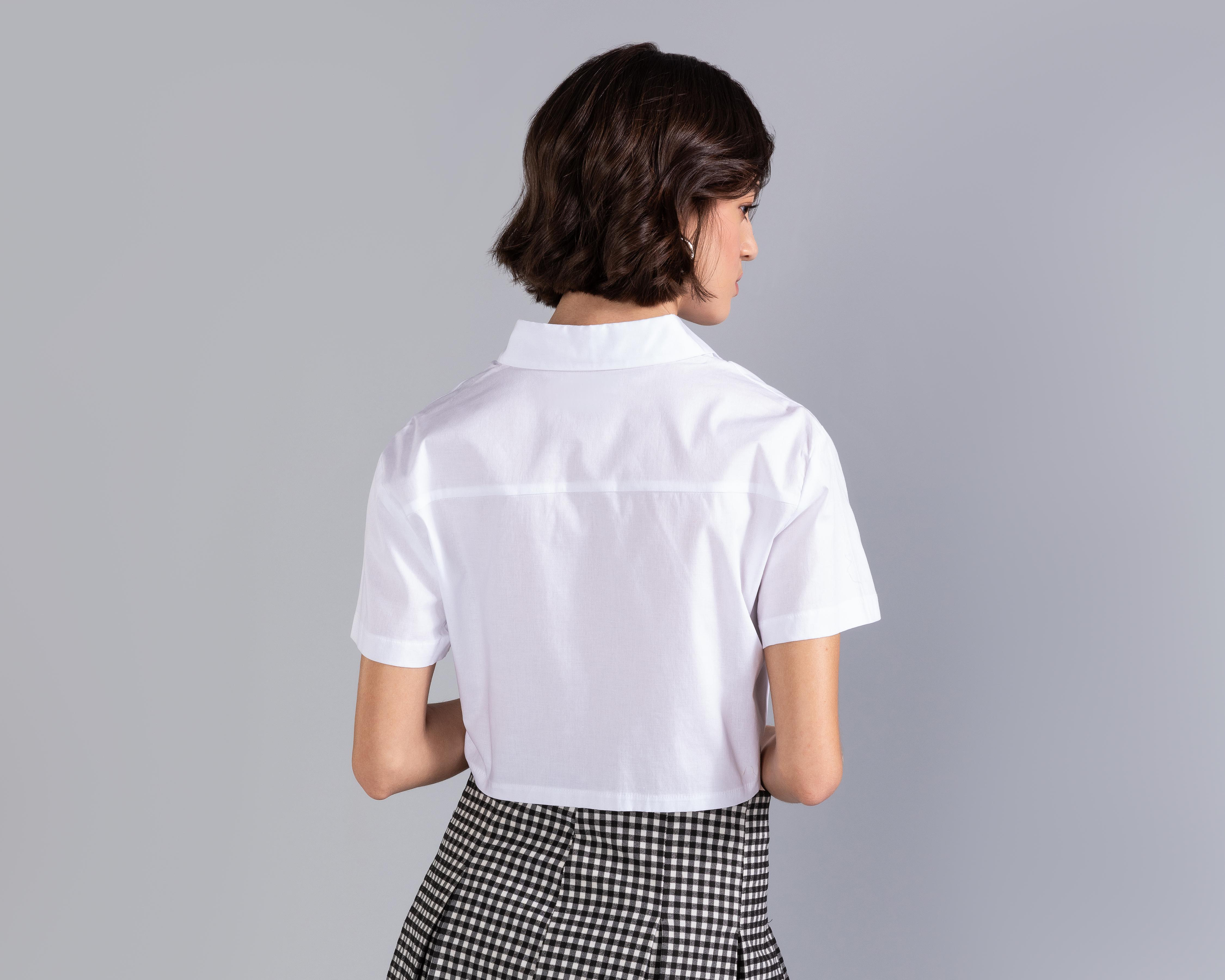 Foto 4 pulgar | Blusa Strona con Cuello Americano para Mujer