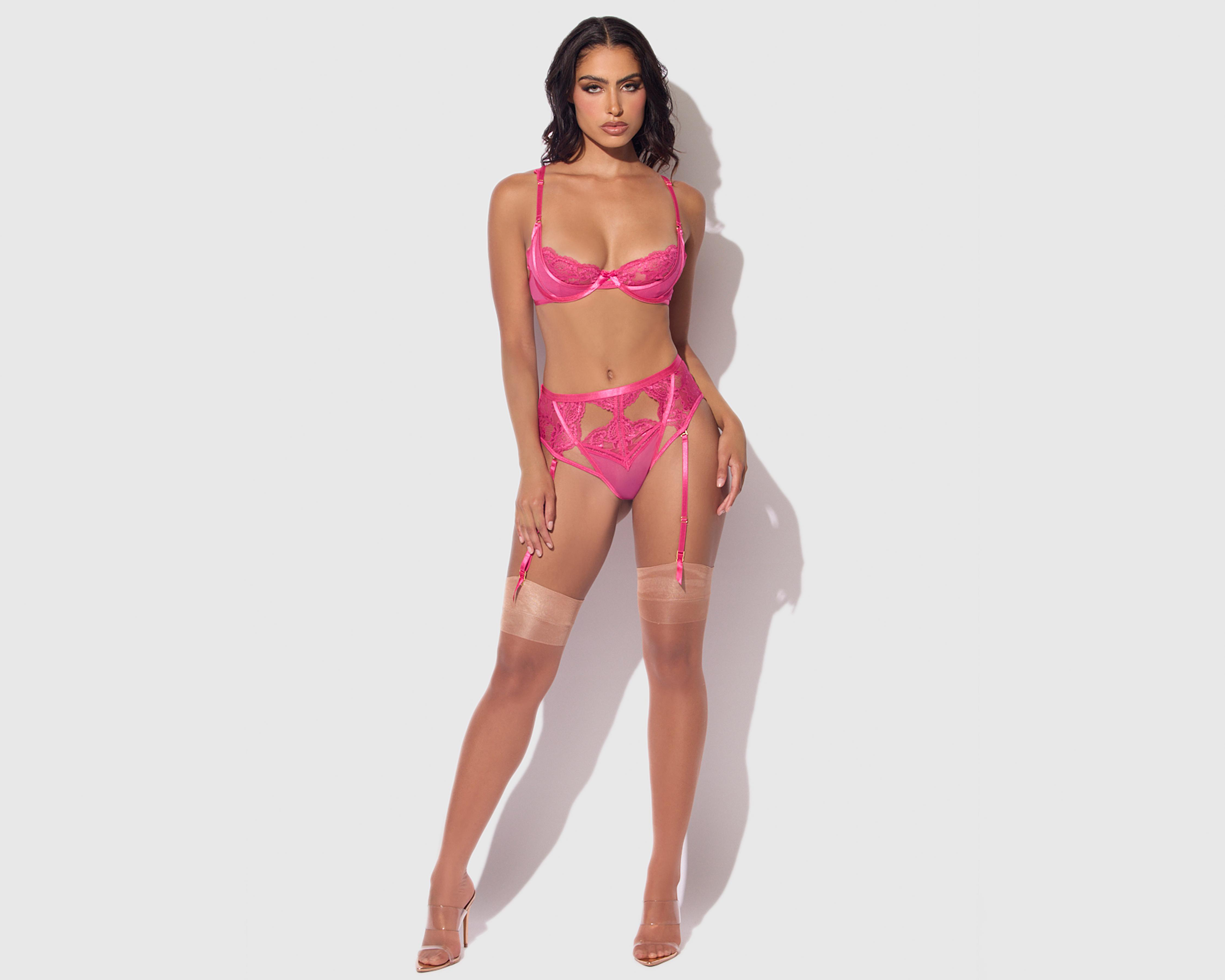 Coordinado de Encaje Media Copa House of Desire para Mujer