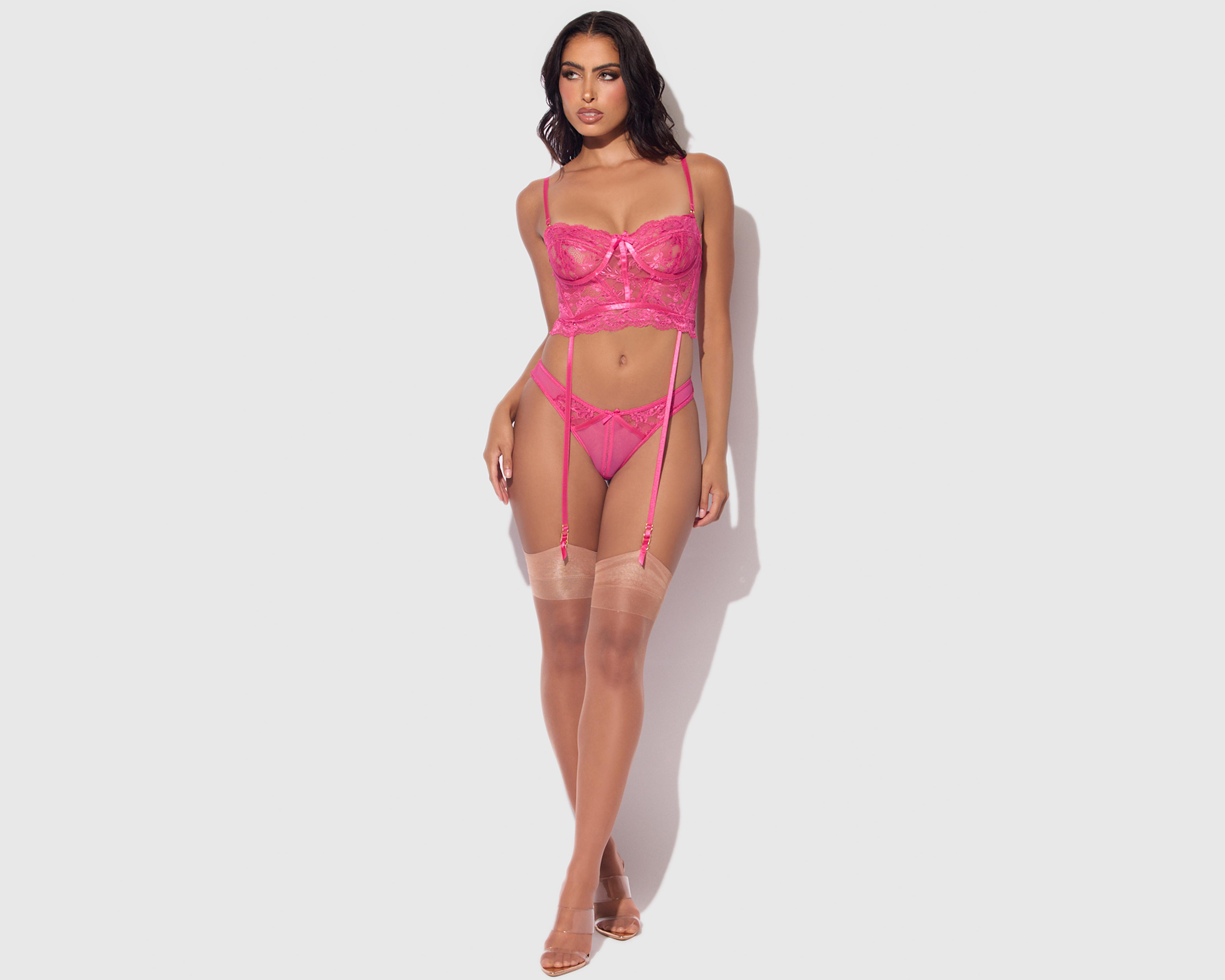 Coordinado de Encaje Media Copa House of Desire para Mujer