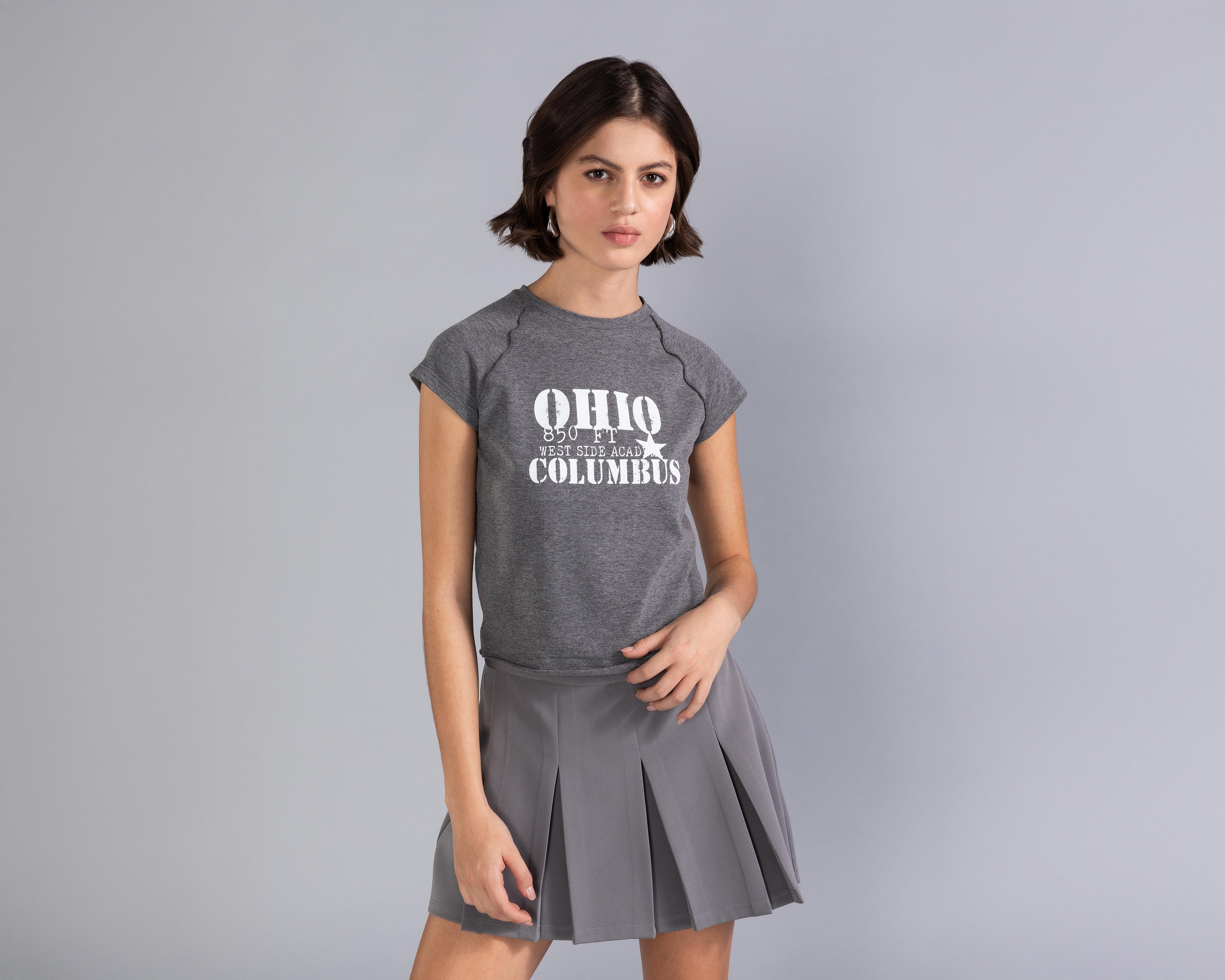 Foto 3 pulgar | Playera Strona Estampada para Mujer