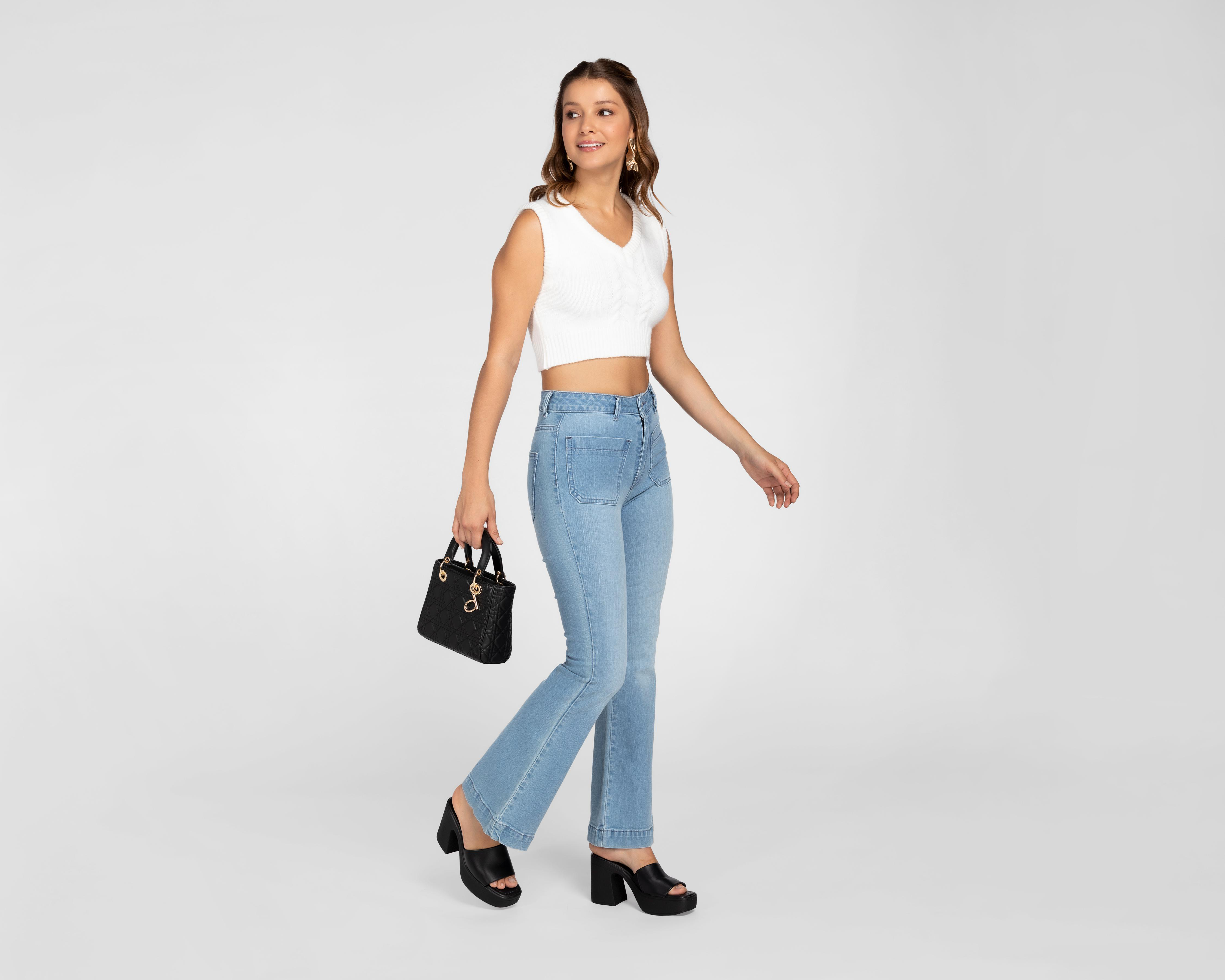 Foto 3 pulgar | Jeans Flare Sahara para Mujer