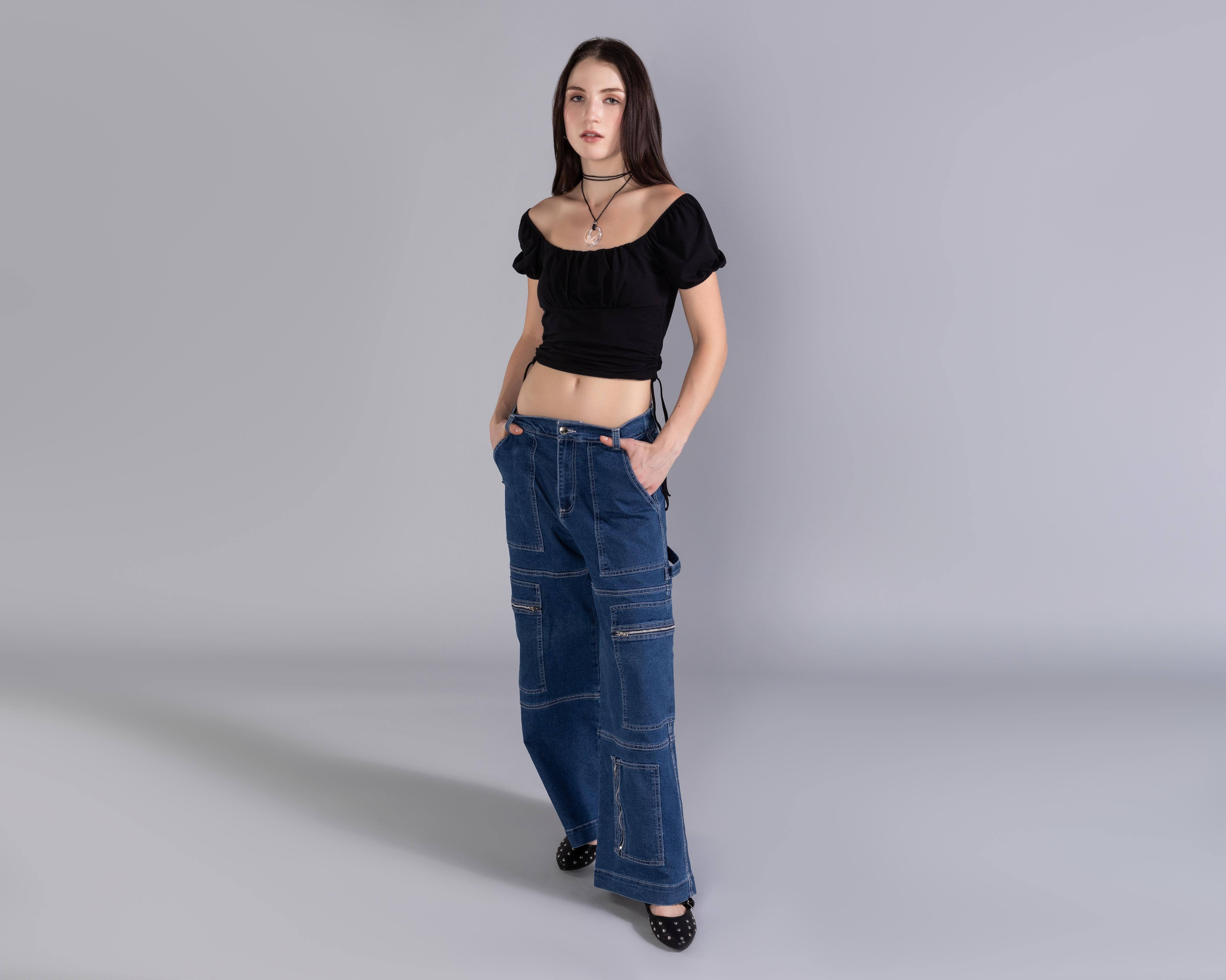 Blusa Strona Negra para Mujer