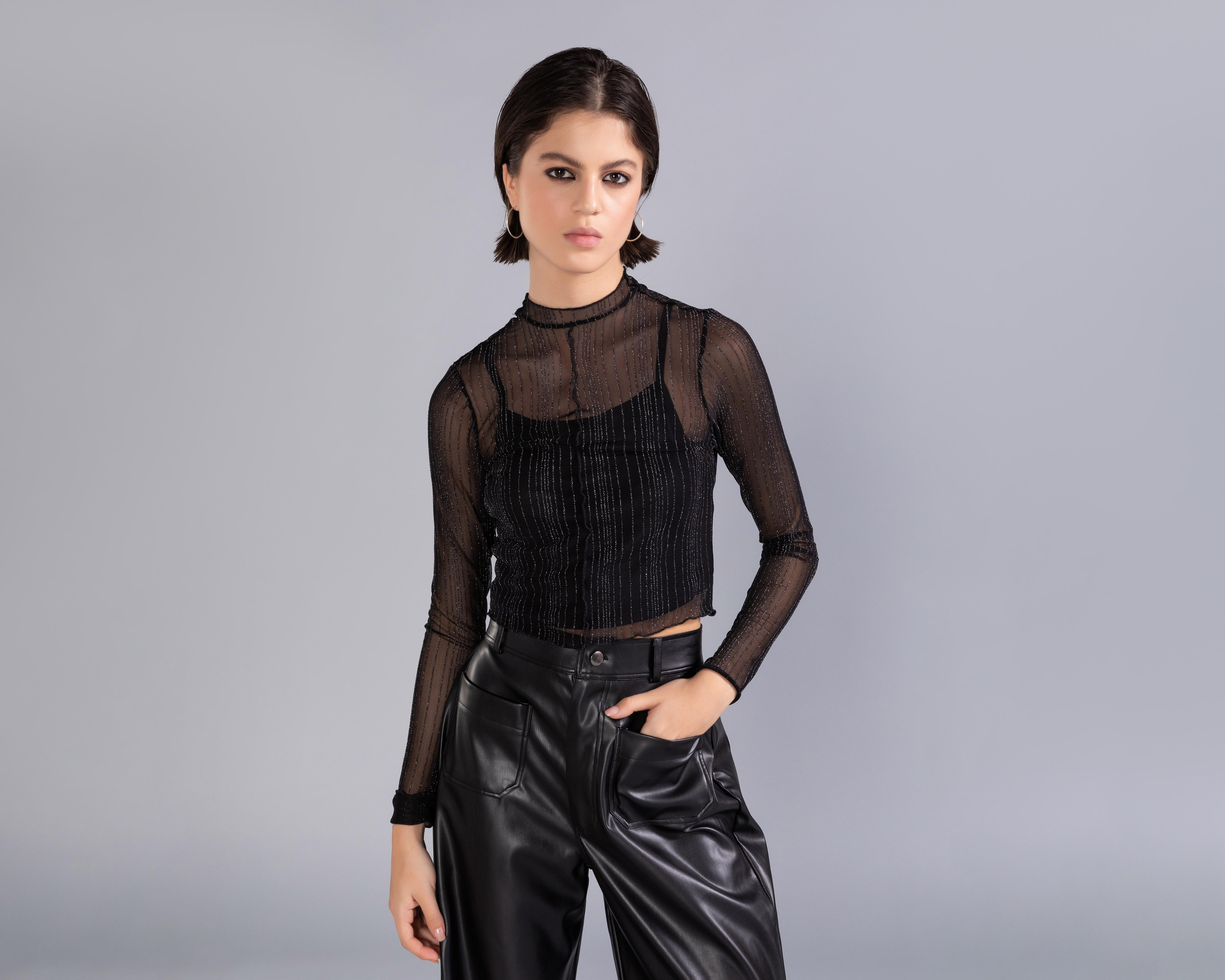 Foto 3 pulgar | Blusa Strona Negra para Mujer