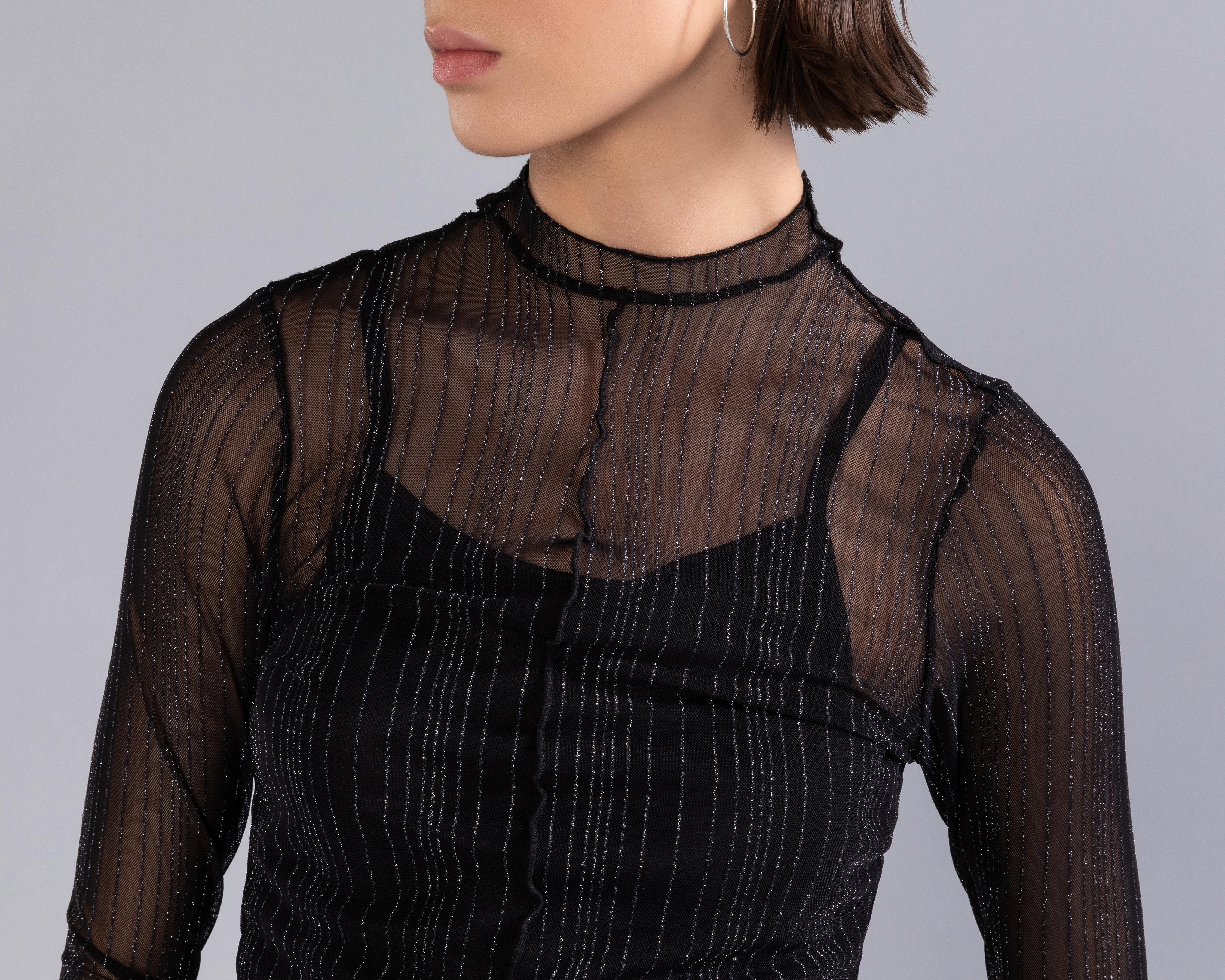 Foto 5 pulgar | Blusa Strona Negra para Mujer
