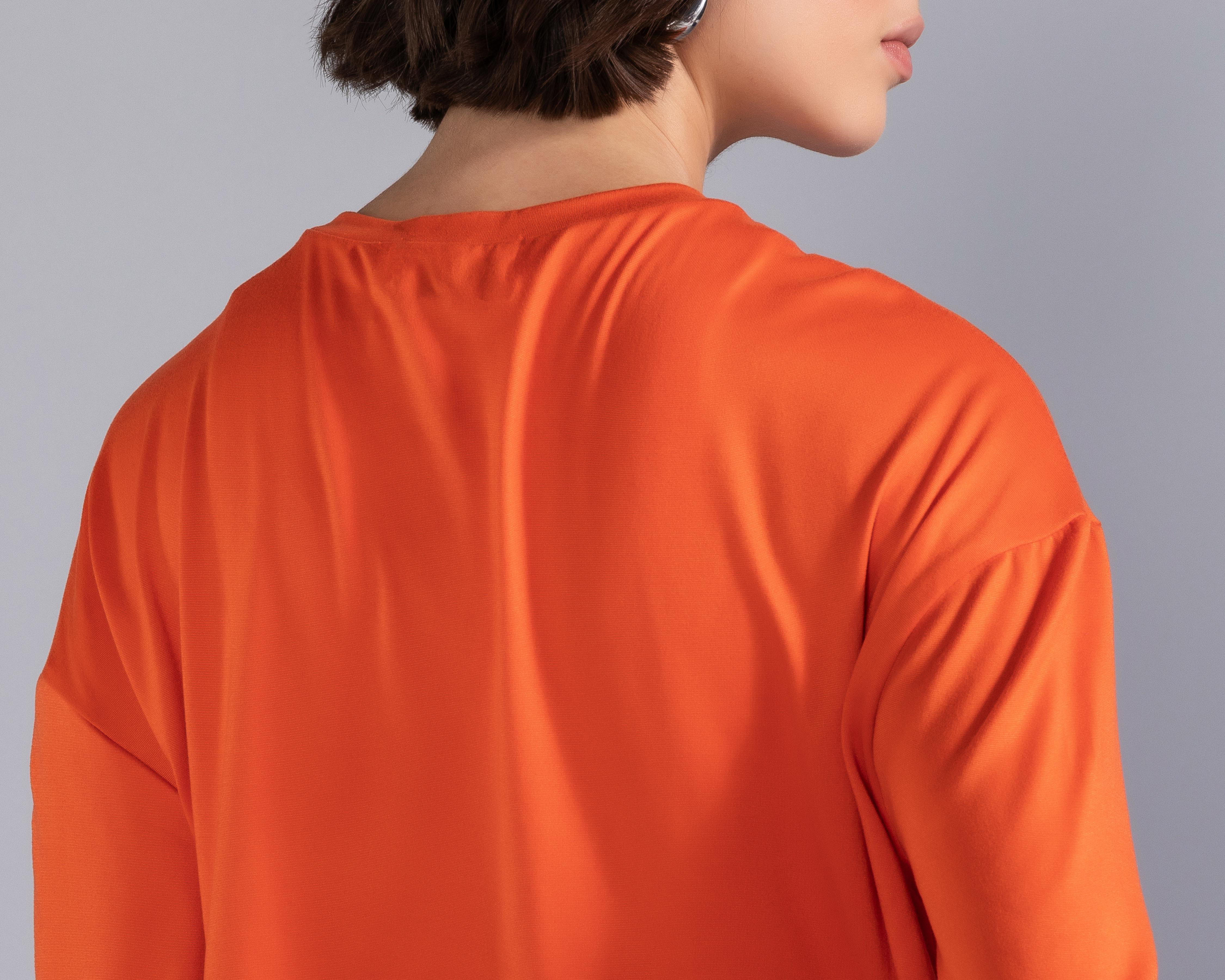 Foto 6 pulgar | Playera Anaranjada para Mujer