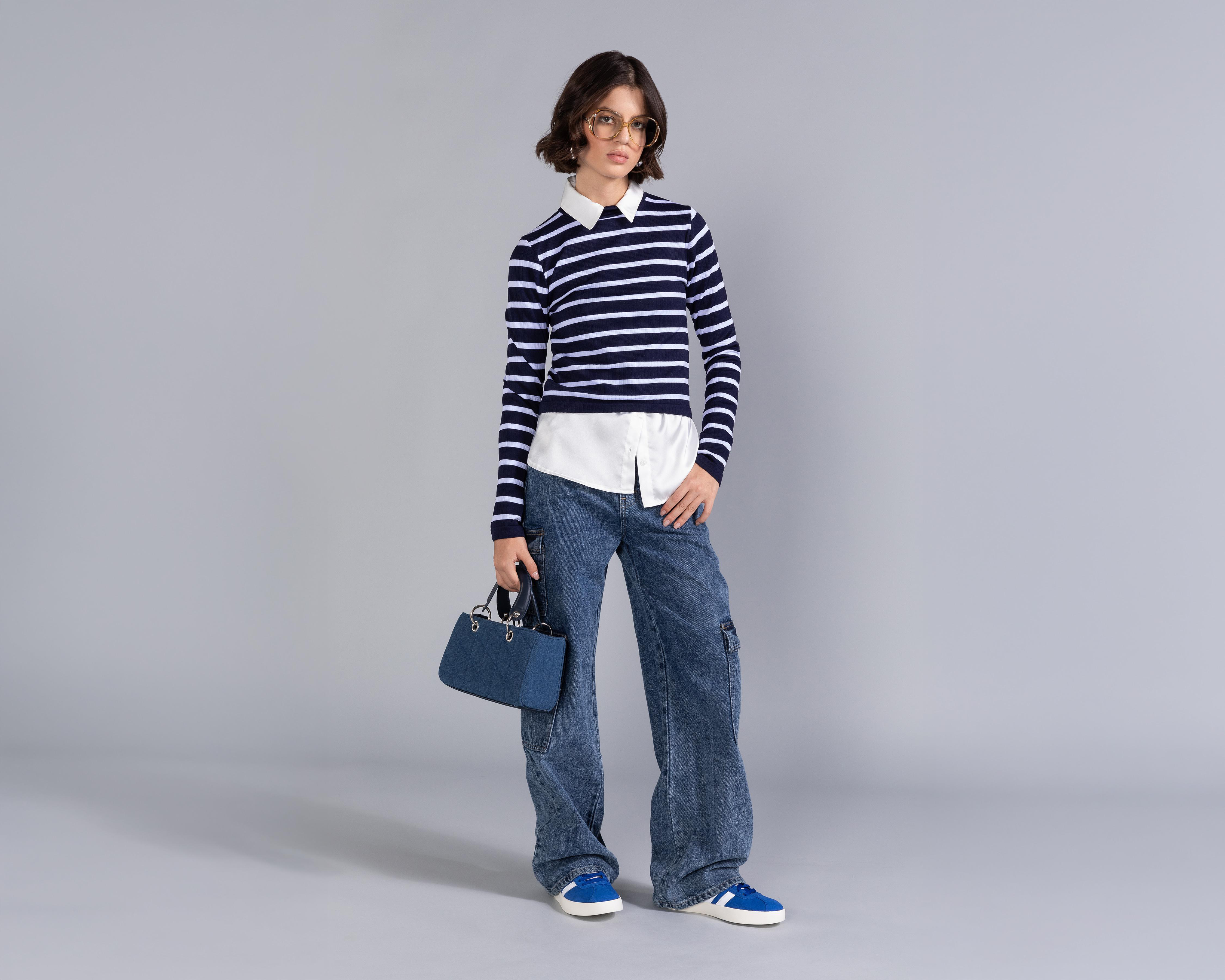 Foto 1 | Playera Strona Manga Larga para Mujer