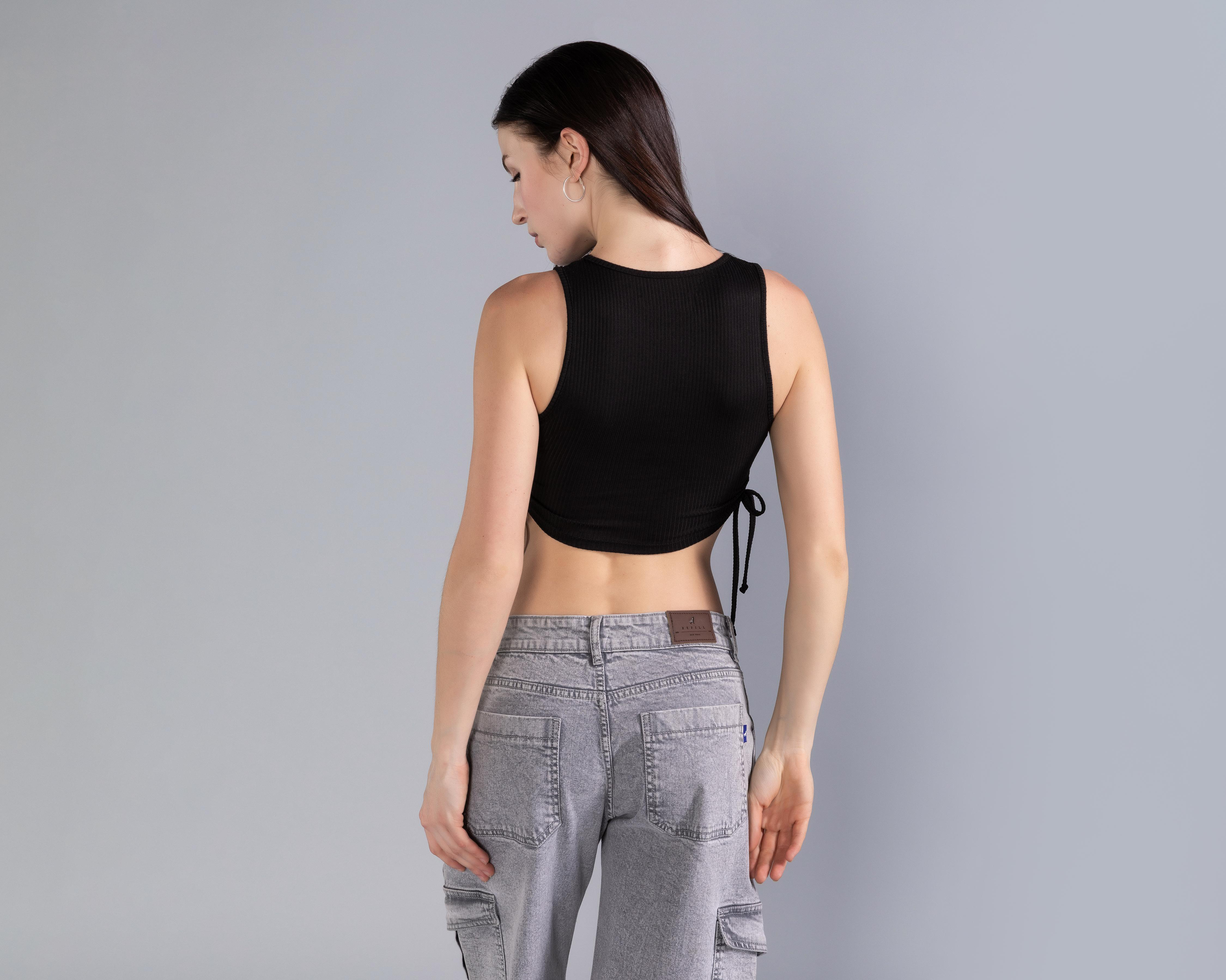 Foto 4 pulgar | Playera Strona Negra para Mujer