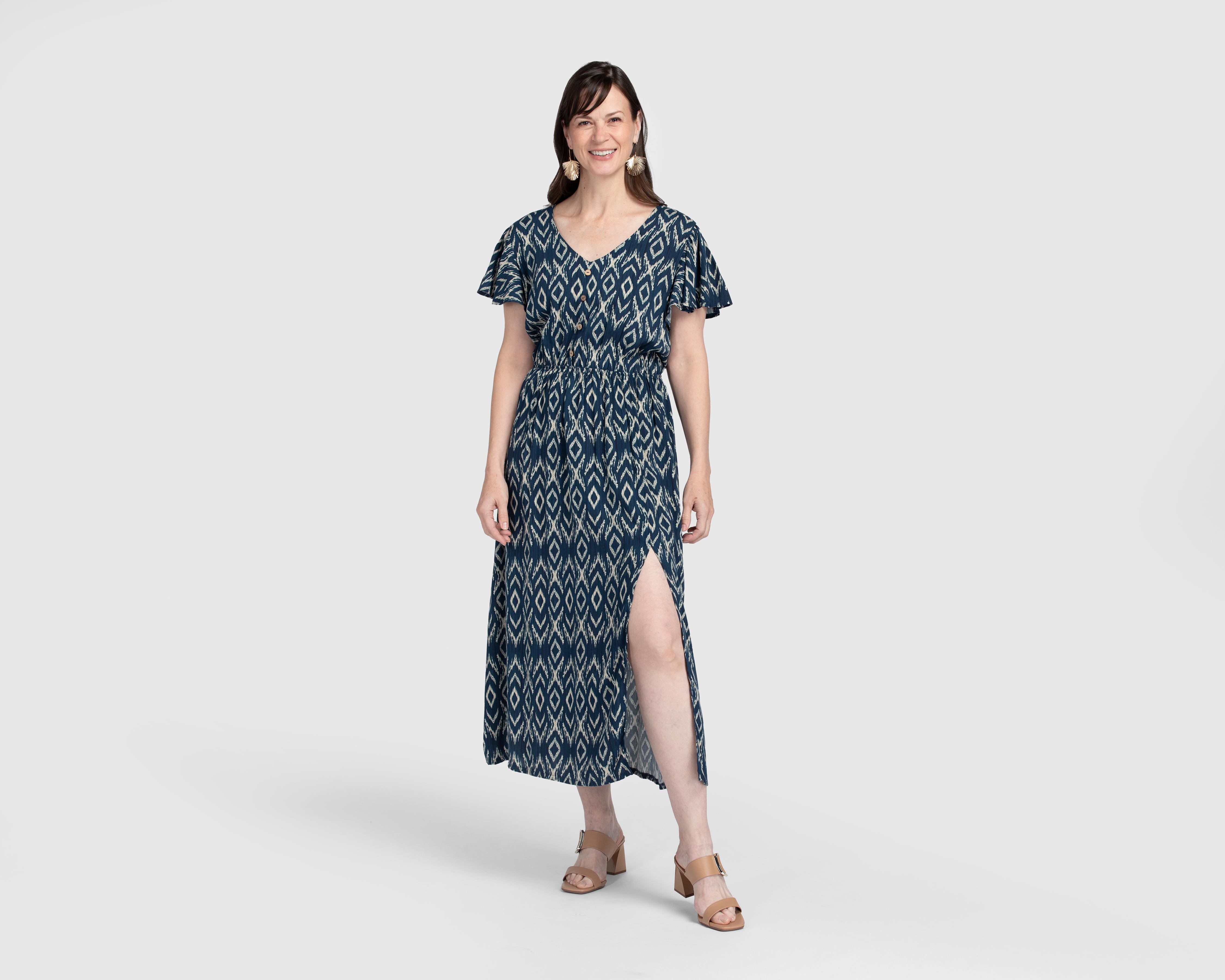 Foto 2 pulgar | Vestido Casual Sahara con Botones para Mujer