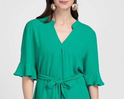 Foto 4 | Vestido Casual Sahara con Cinturón y Olanes para Mujer