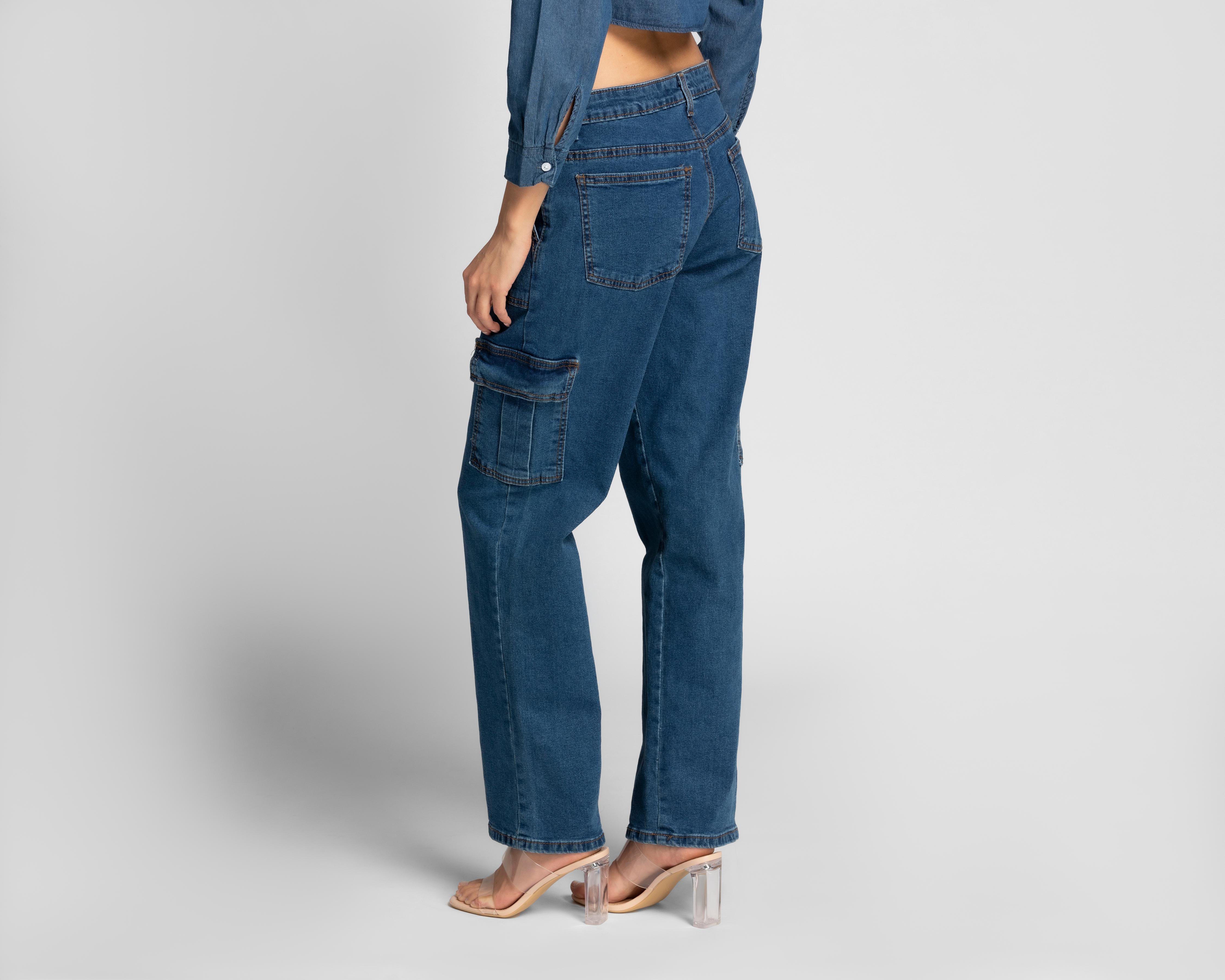 Foto 4 pulgar | Jeans Recto Refill para Mujer
