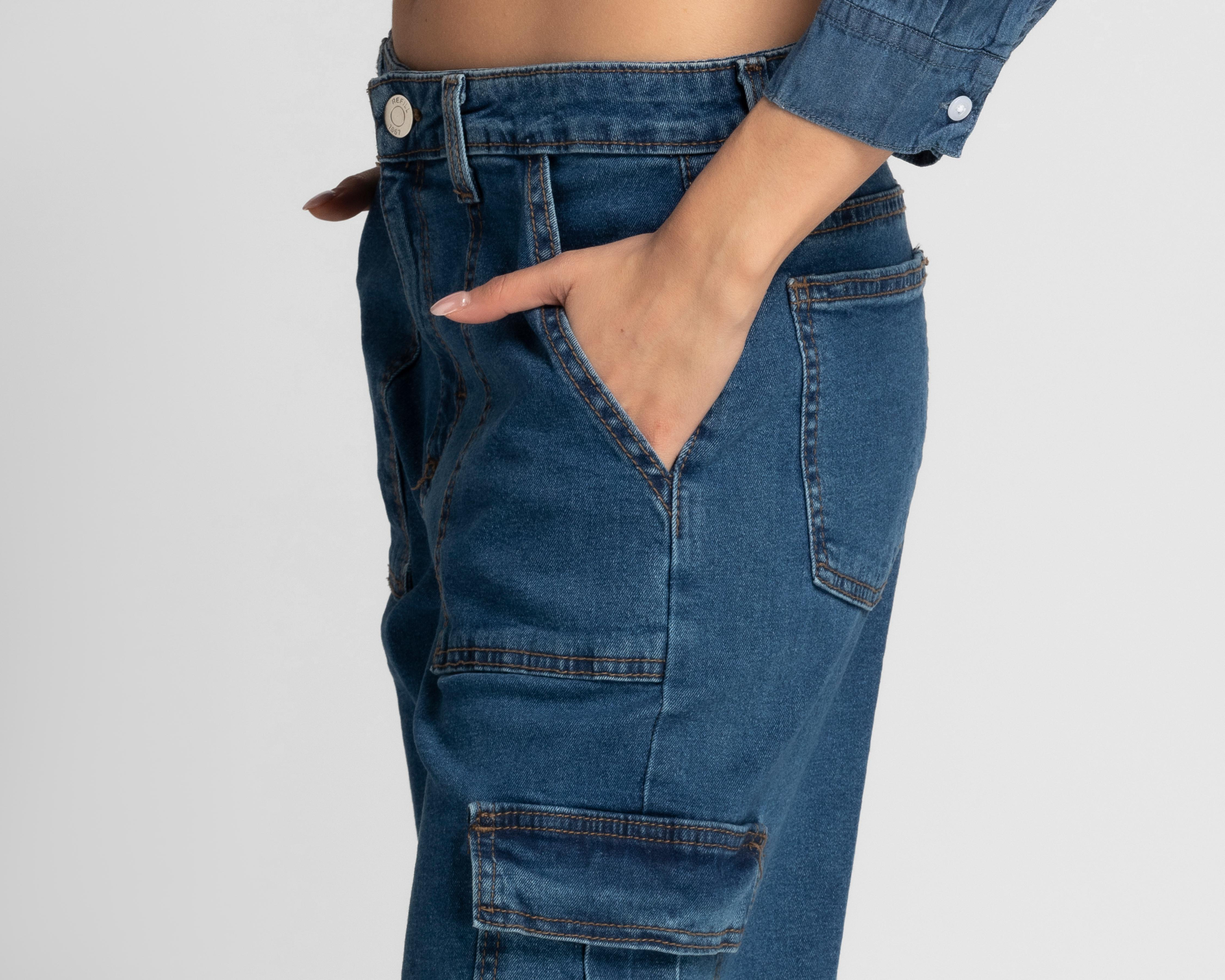 Foto 5 pulgar | Jeans Recto Refill para Mujer