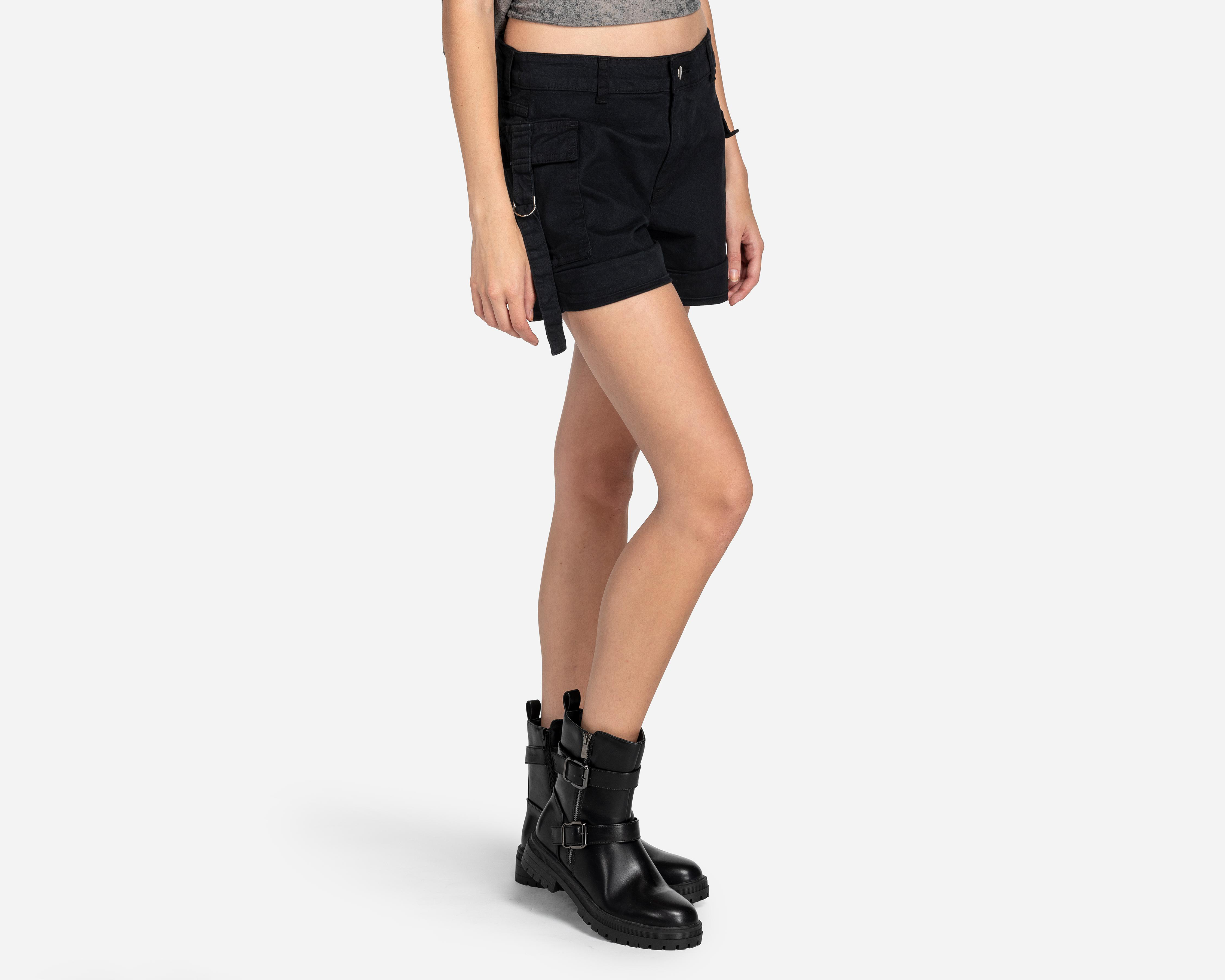 Foto 2 pulgar | Short Refill Negro para Mujer