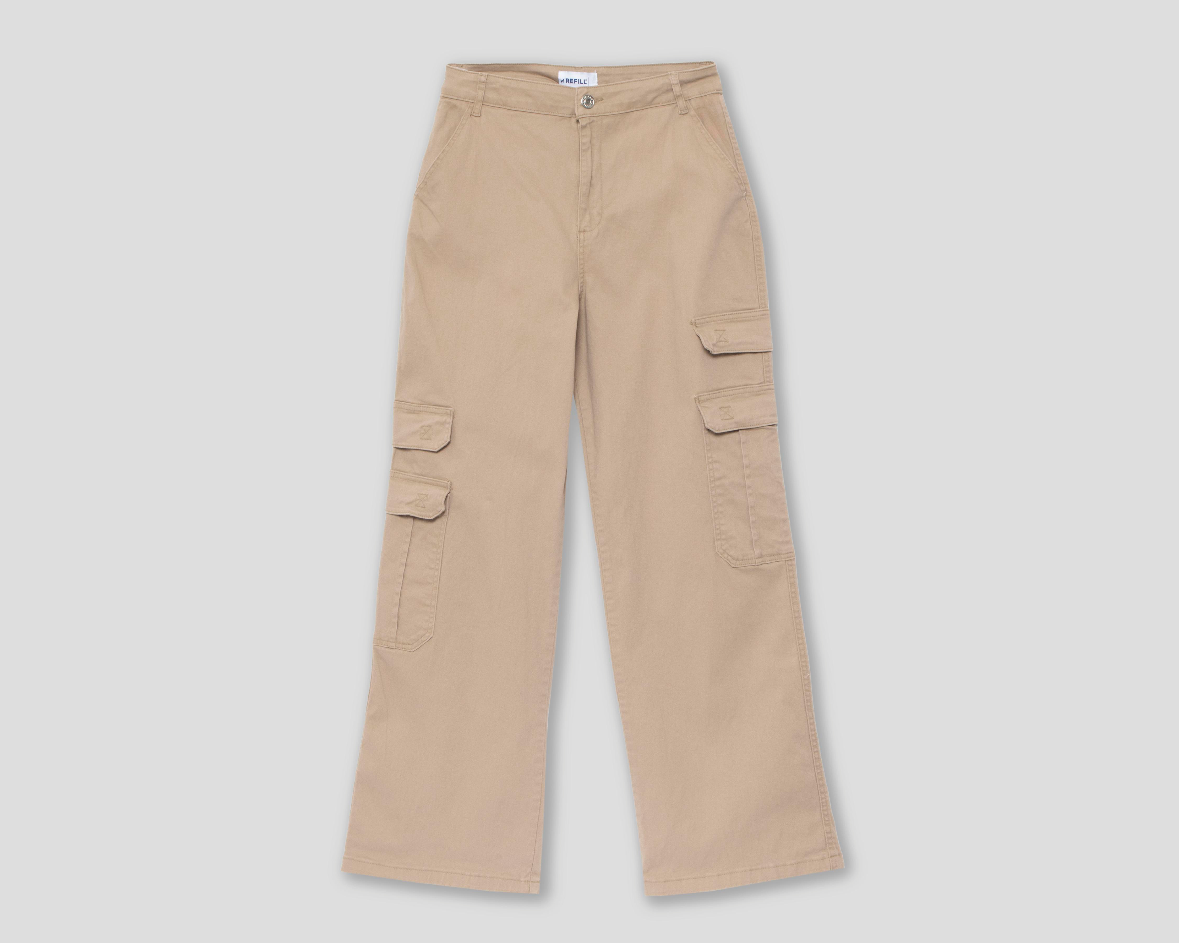 Foto 1 | Pantalón Cargo Refill Caqui para Mujer