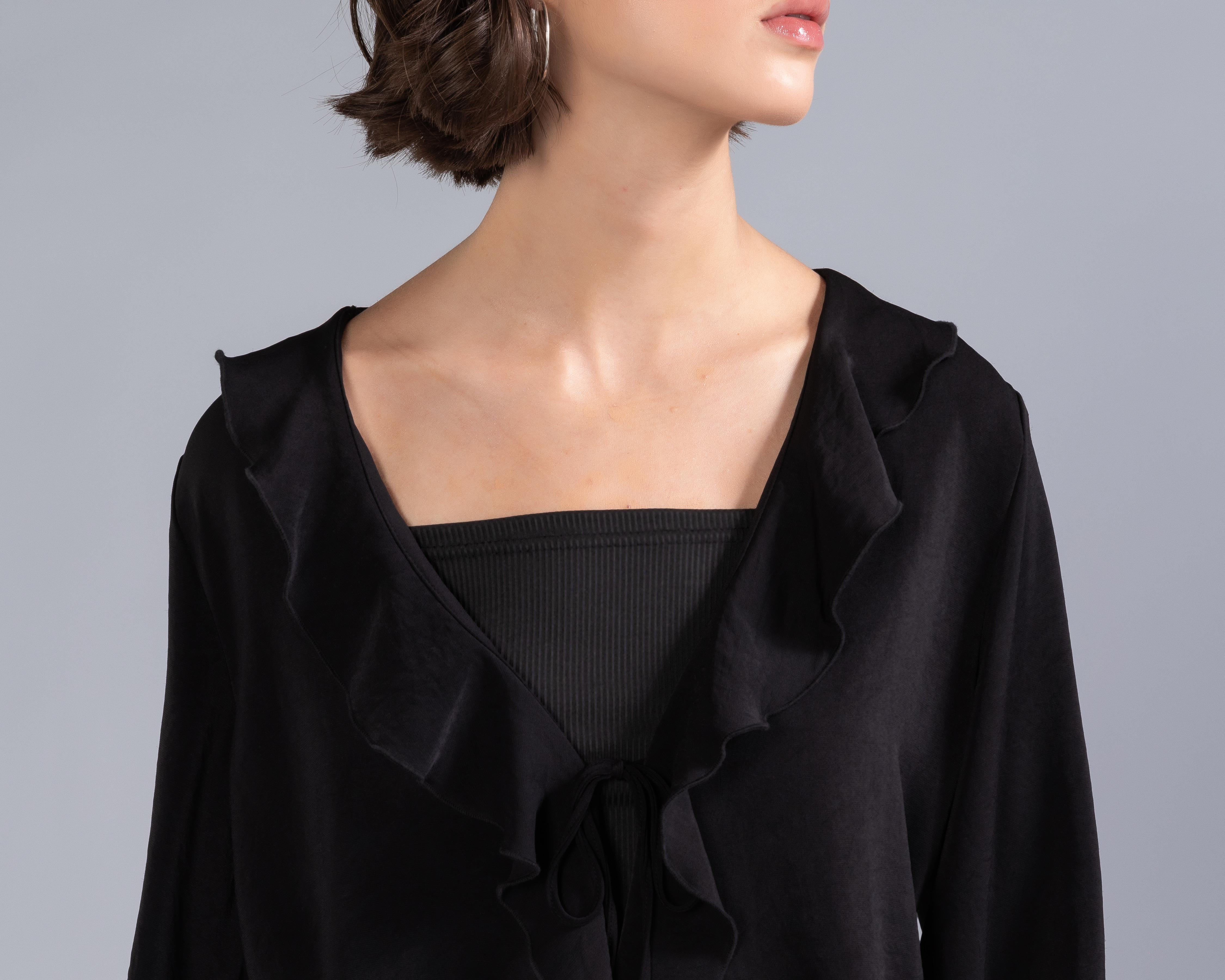 Foto 5 pulgar | Blusa Thinner Negra para Mujer