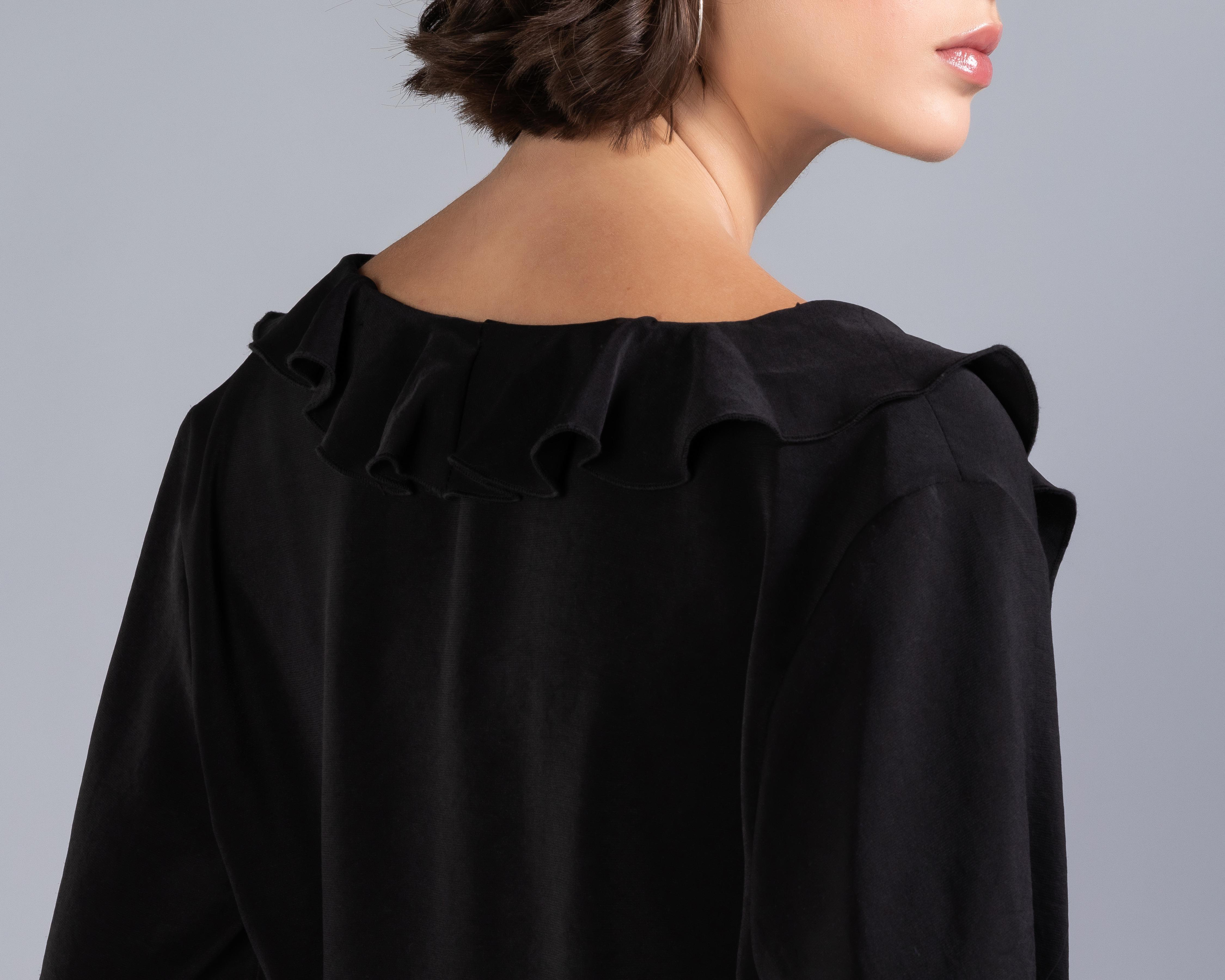 Foto 6 pulgar | Blusa Thinner Negra para Mujer