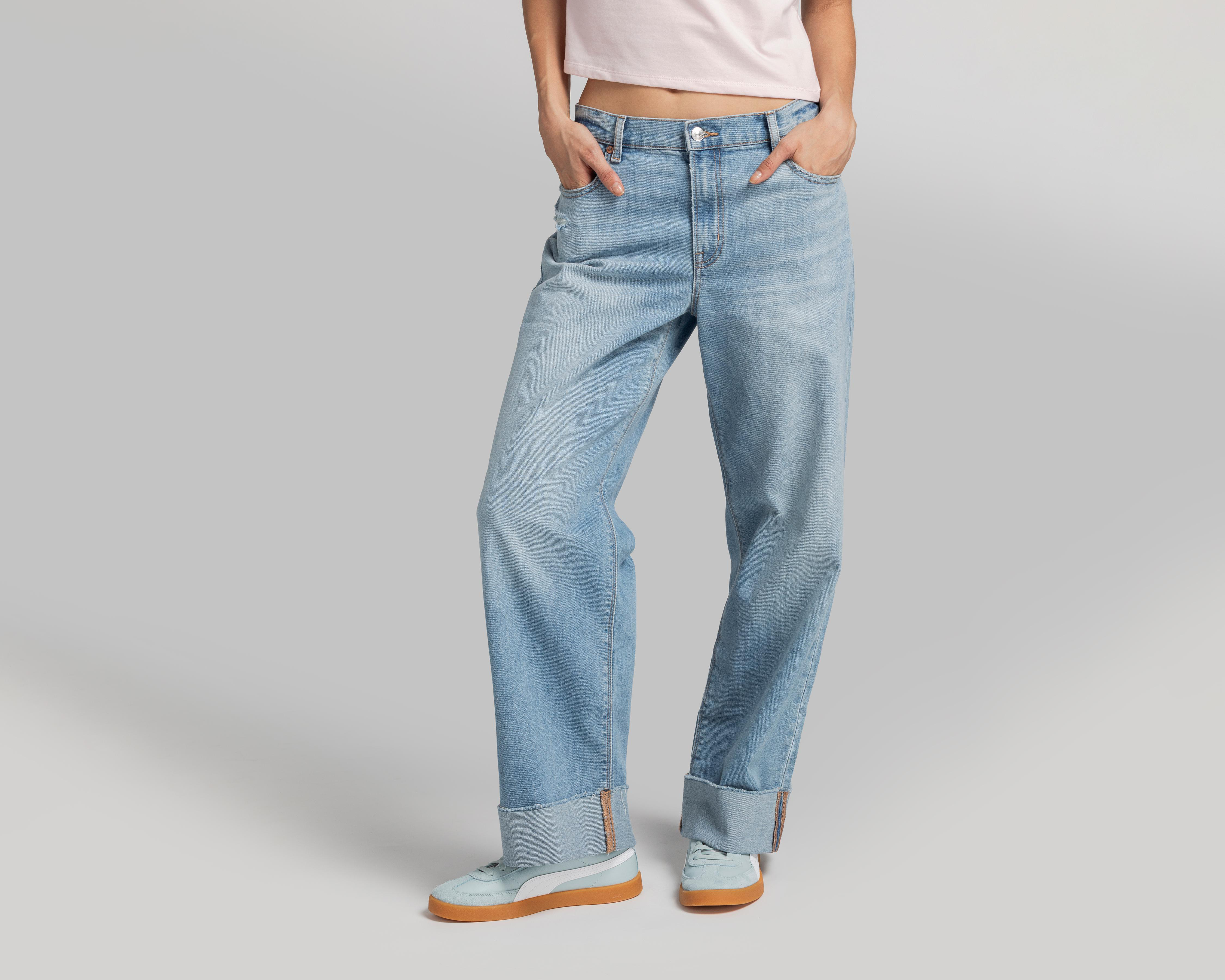 Foto 2 pulgar | Jeans Rectos American Eagle Stovepipe para Mujer