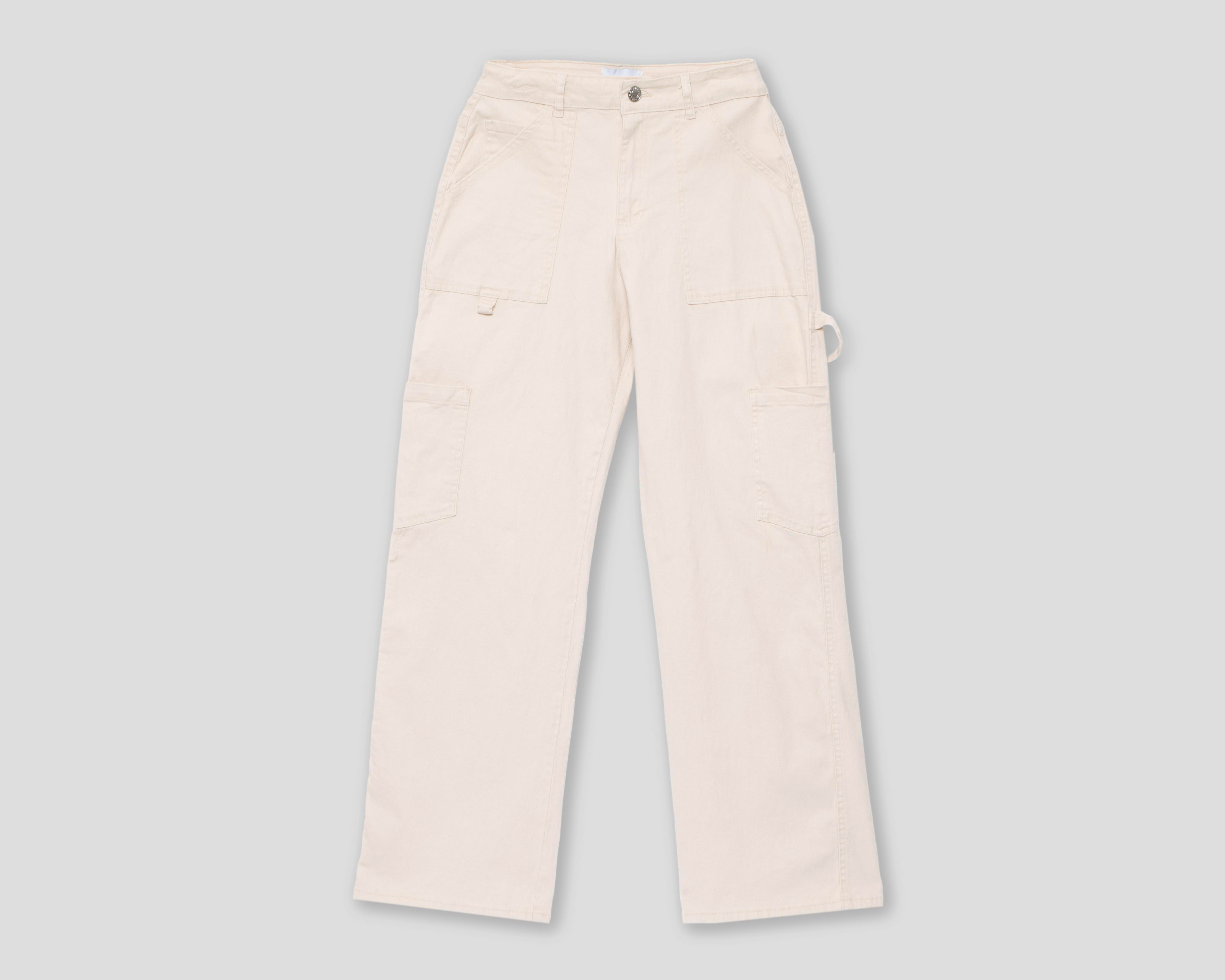 Foto 2 pulgar | Pantalón Cargo Refill Beige para Mujer