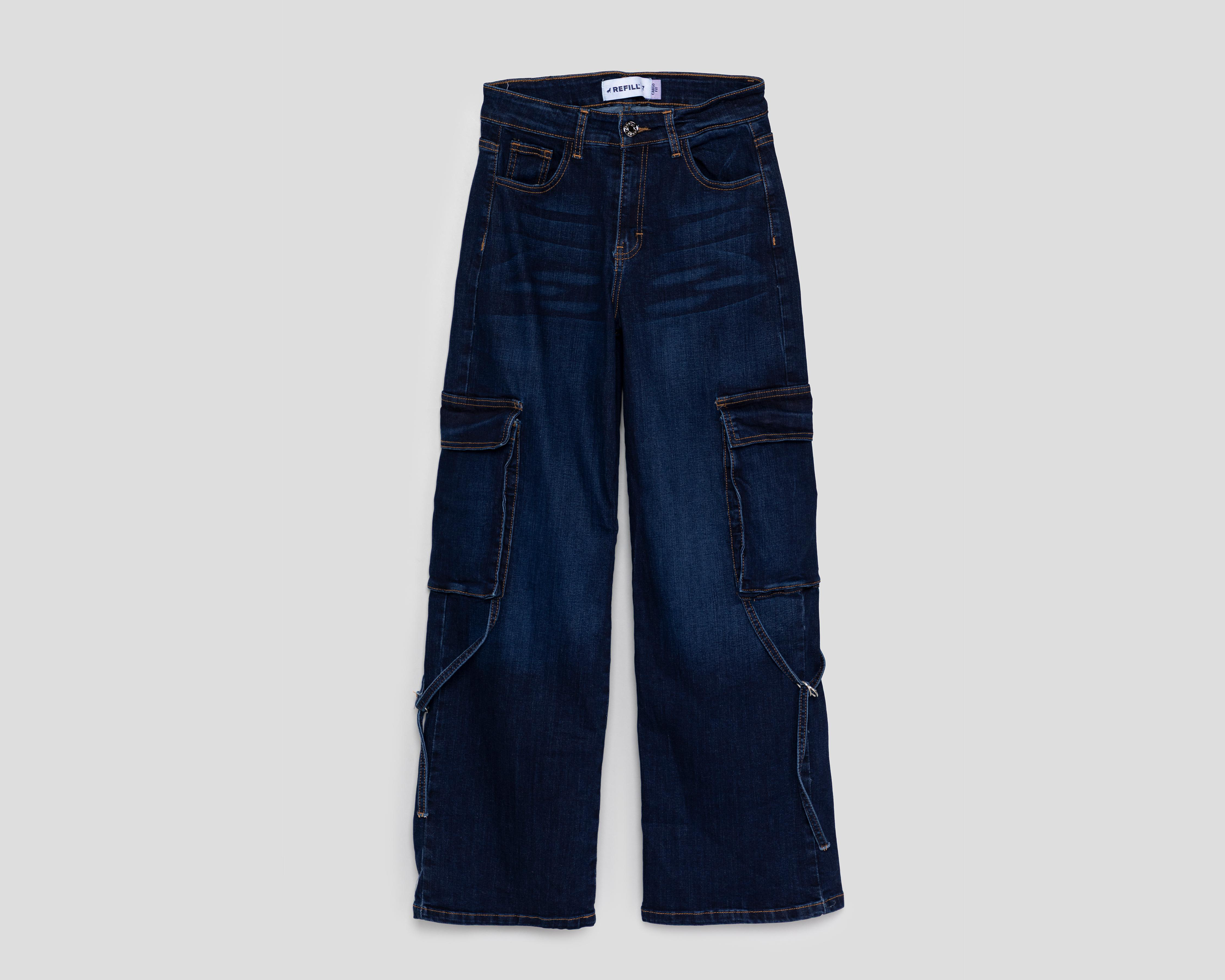 Pantalón Cargo Refill Azul para Mujer